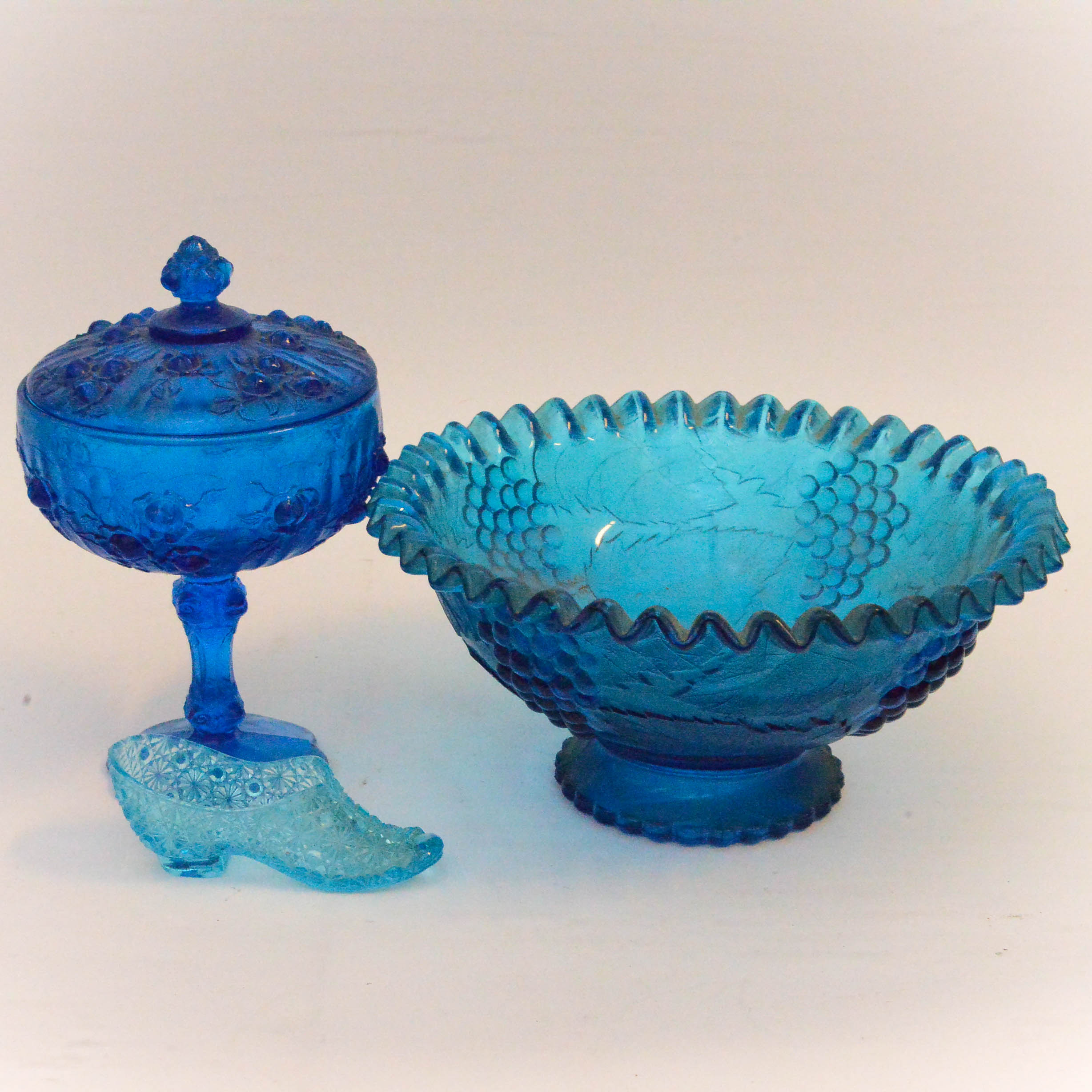 Collection of Blue Glass Decor