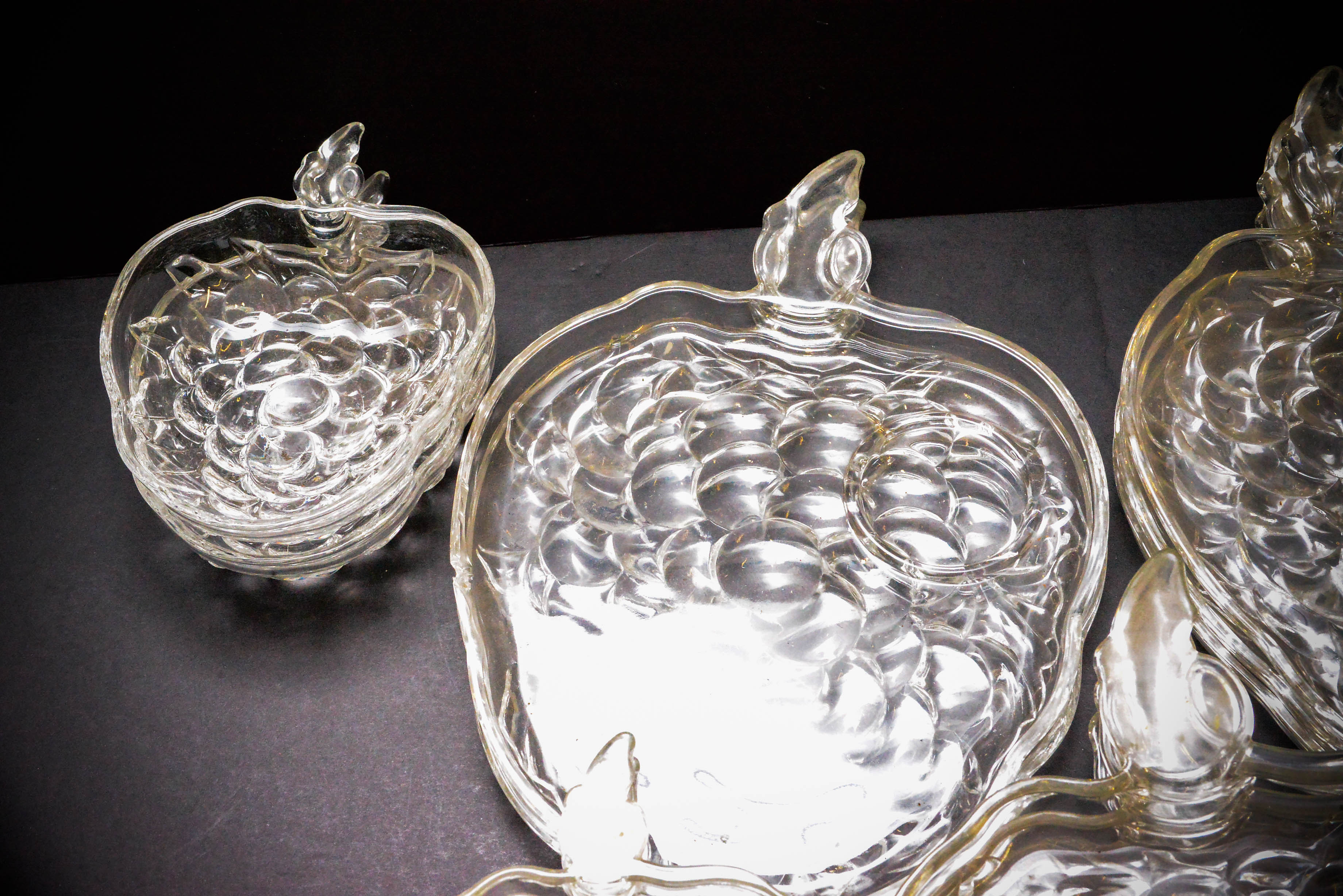 Set of Strawberry Glass Plates