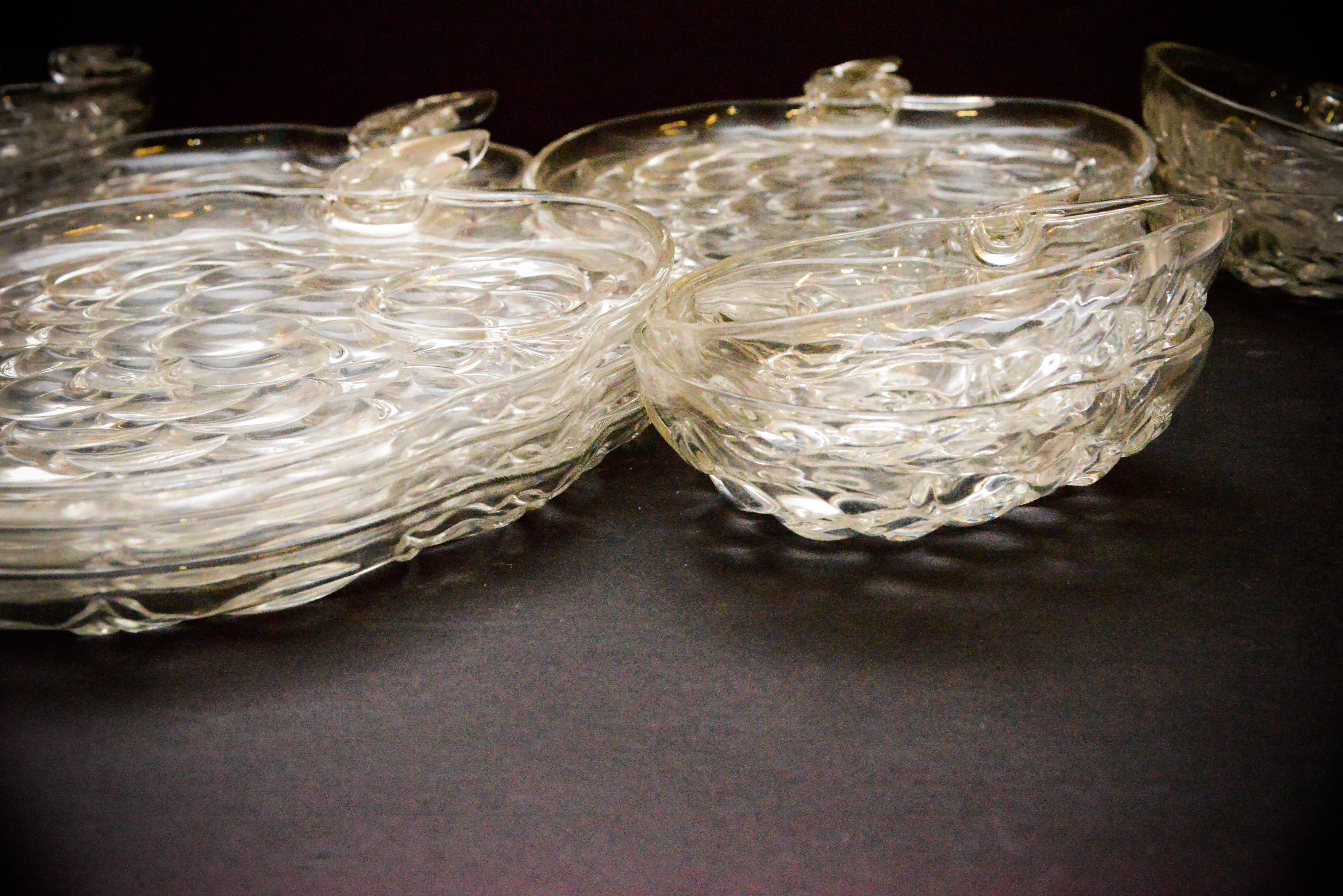 Set of Strawberry Glass Plates