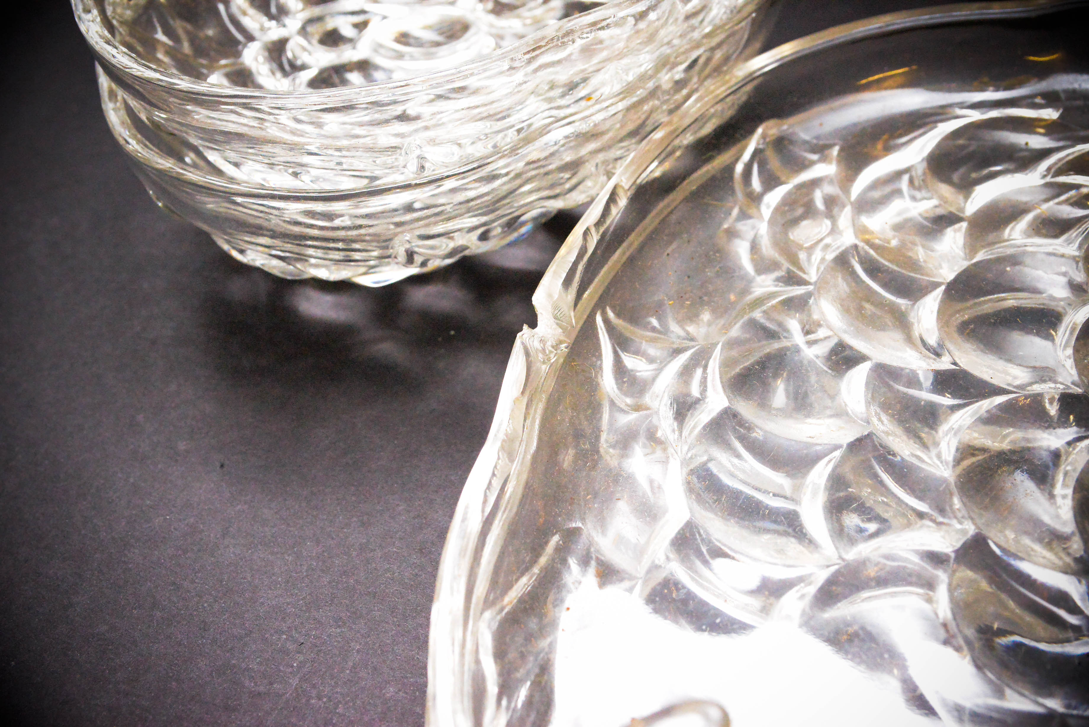 Set of Strawberry Glass Plates