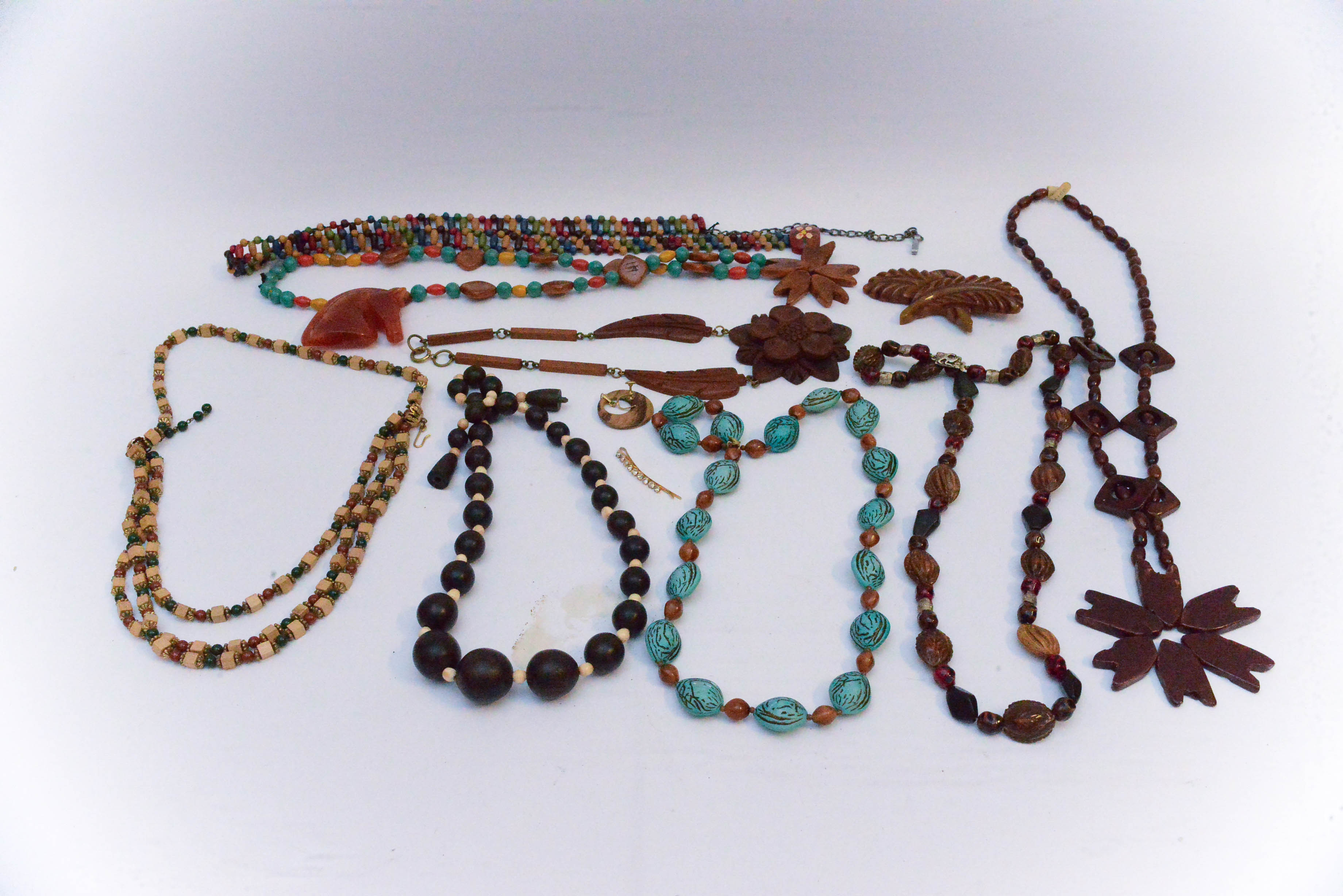 Vintage Wooden Beaded Necklaces