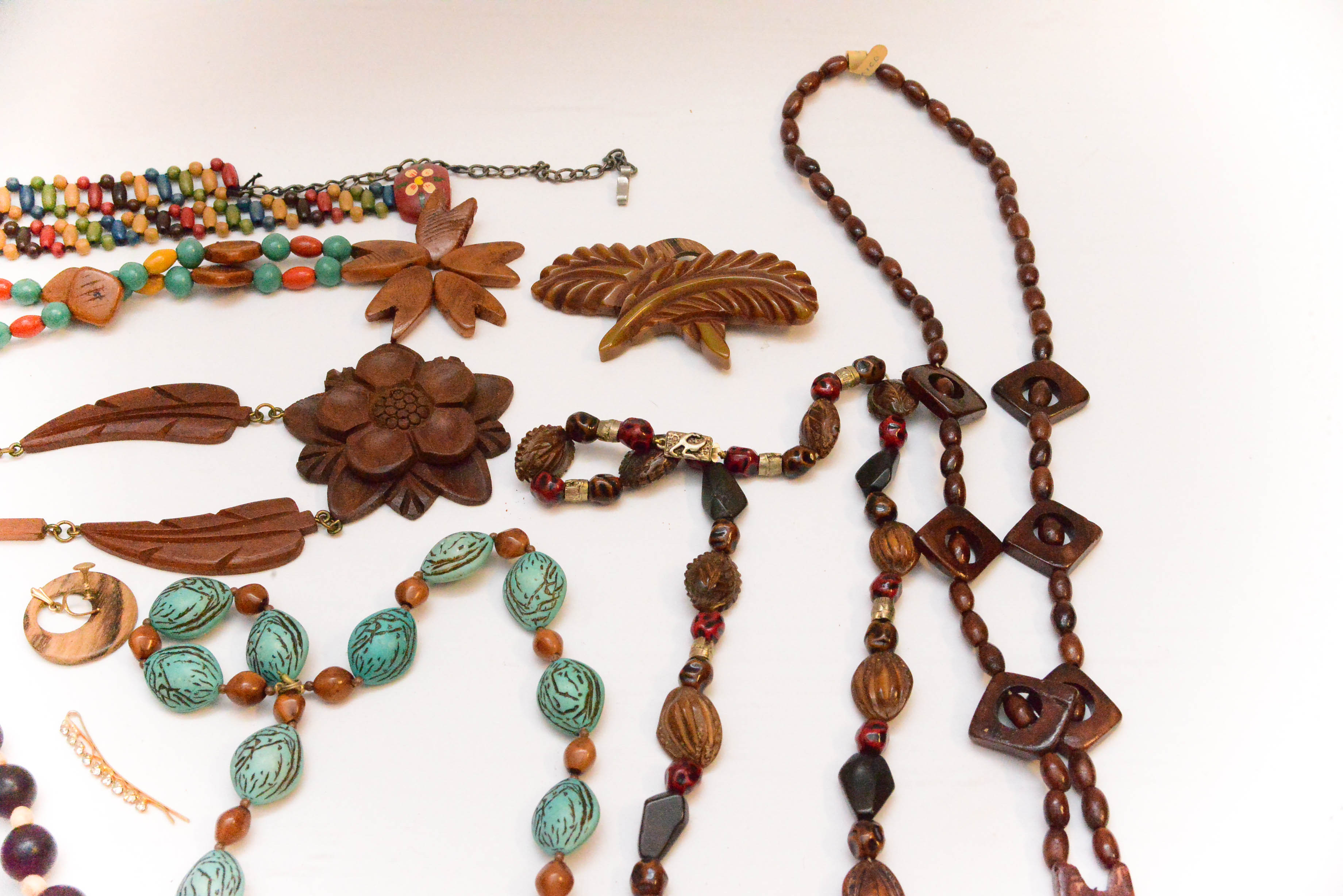 Vintage Wooden Beaded Necklaces