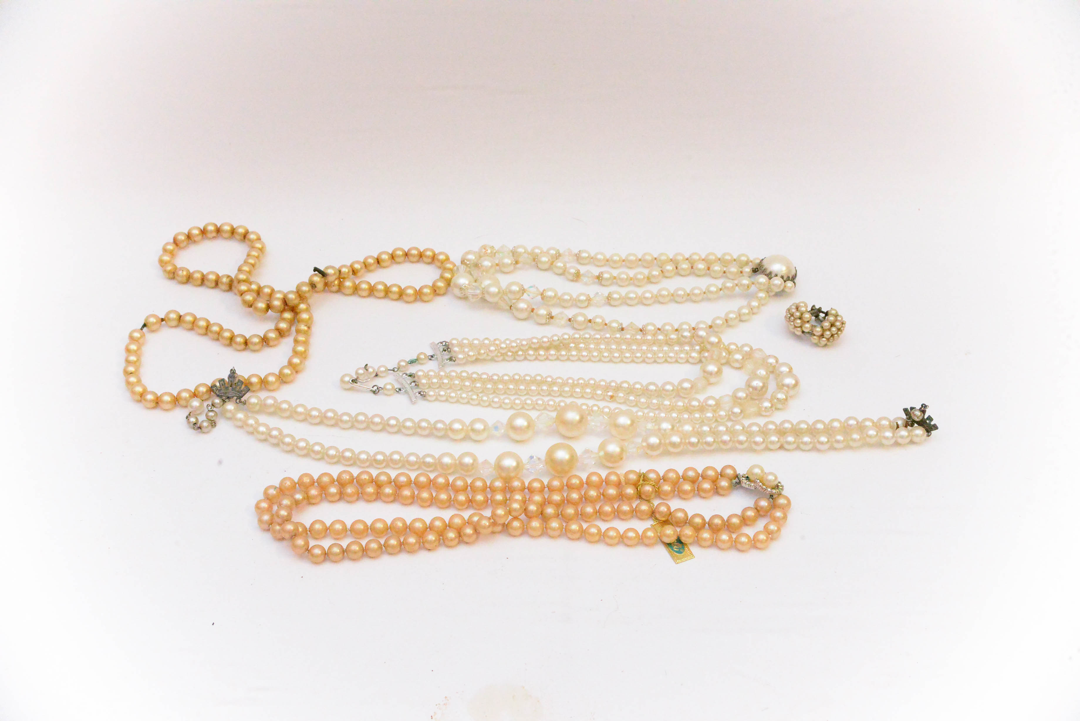 Collection of Vintage Costume Pearl Jewelry