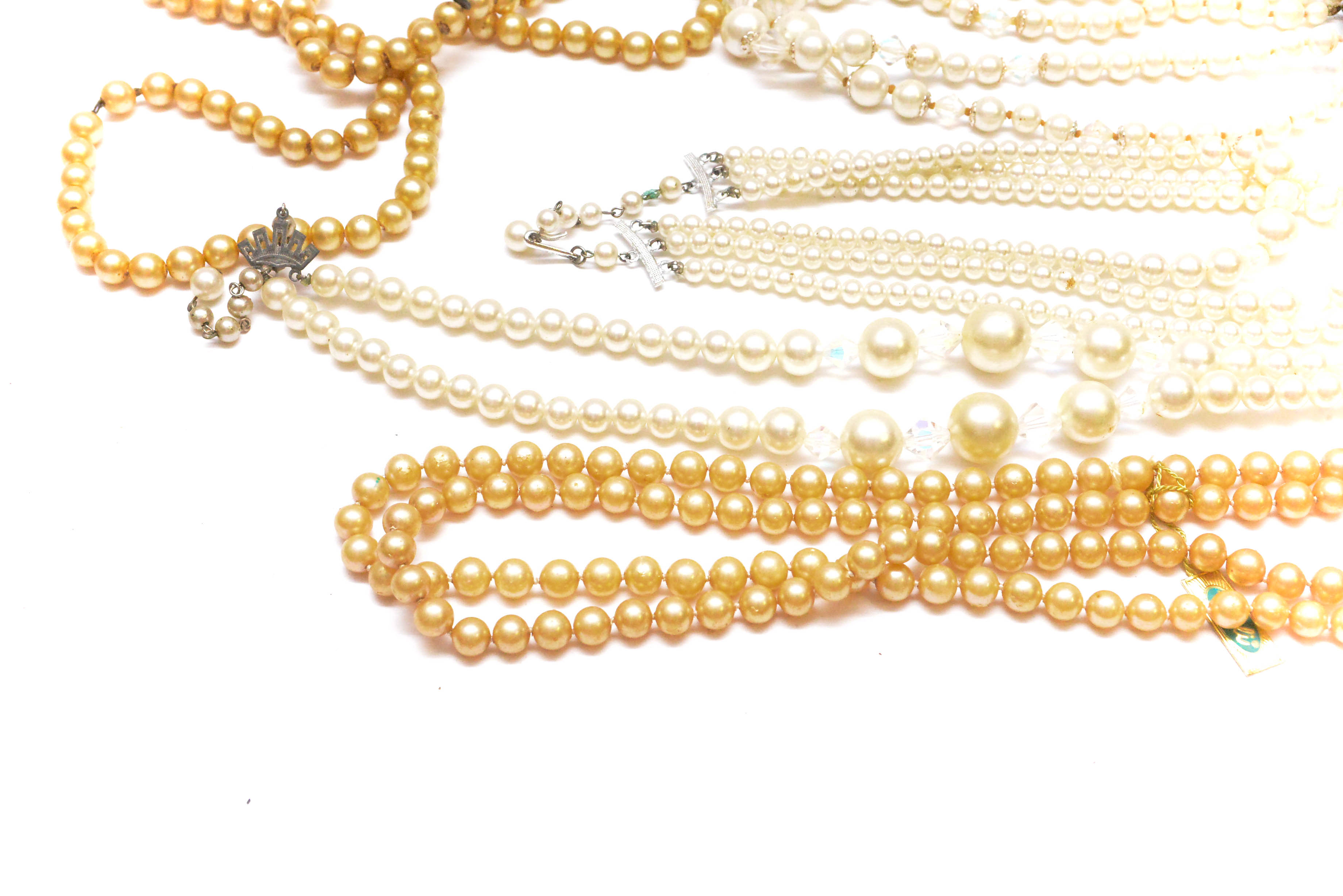 Collection of Vintage Costume Pearl Jewelry