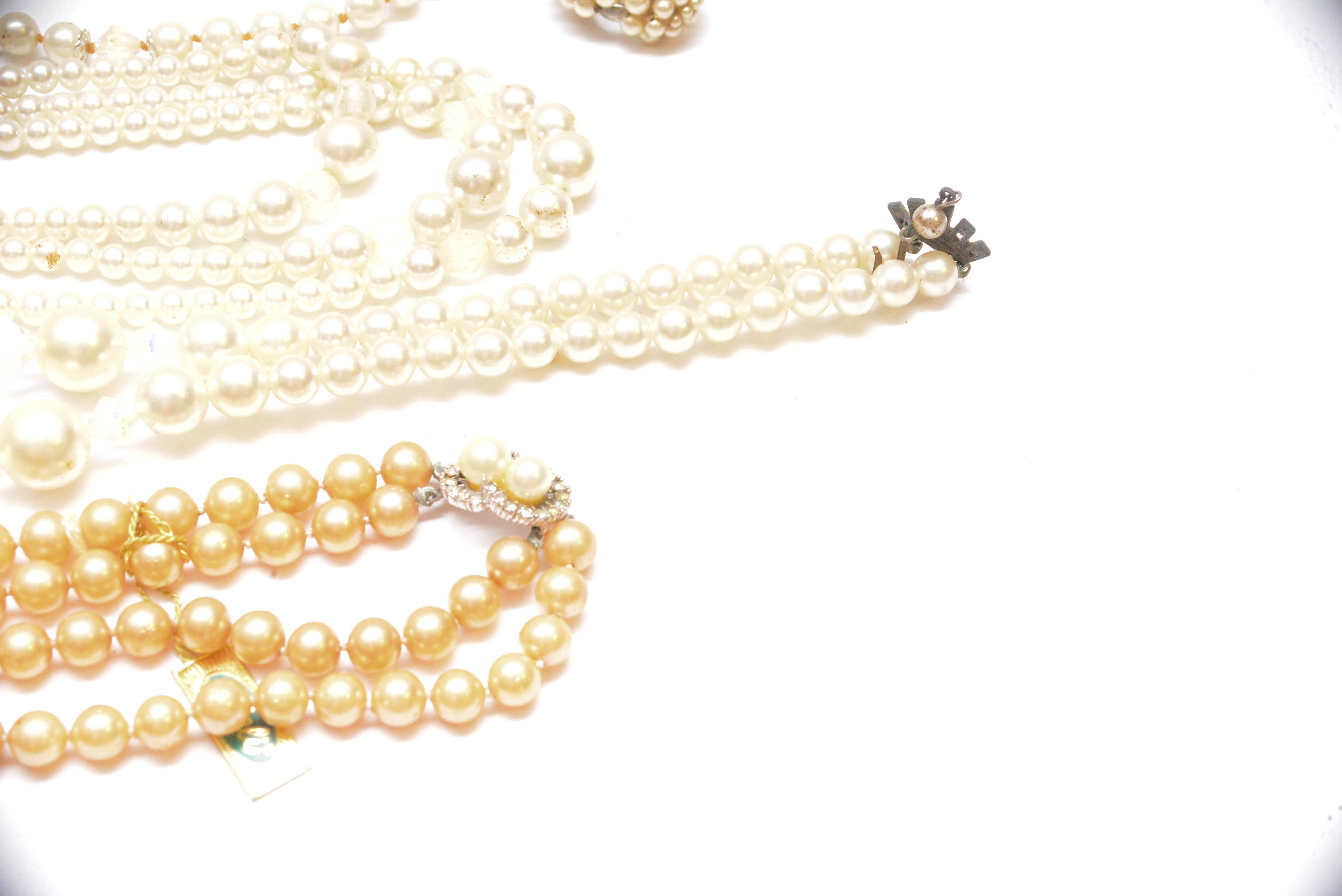 Collection of Vintage Costume Pearl Jewelry