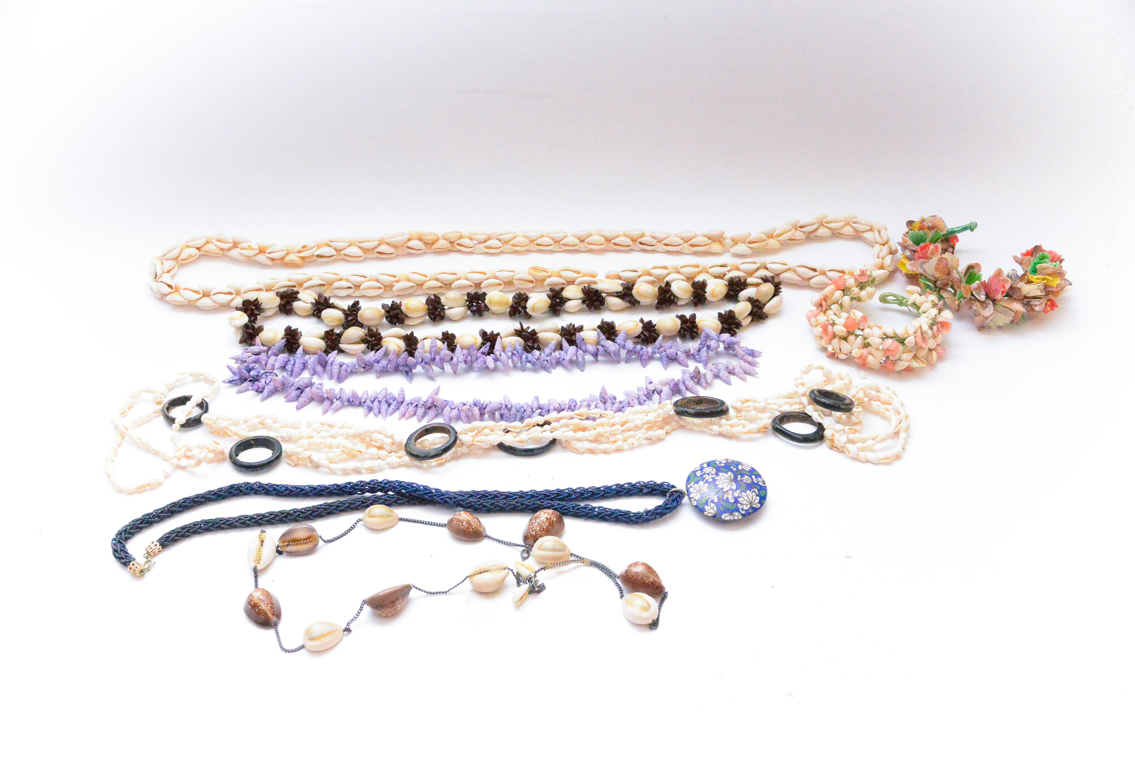 Vintage Costume Jewelry with Shells