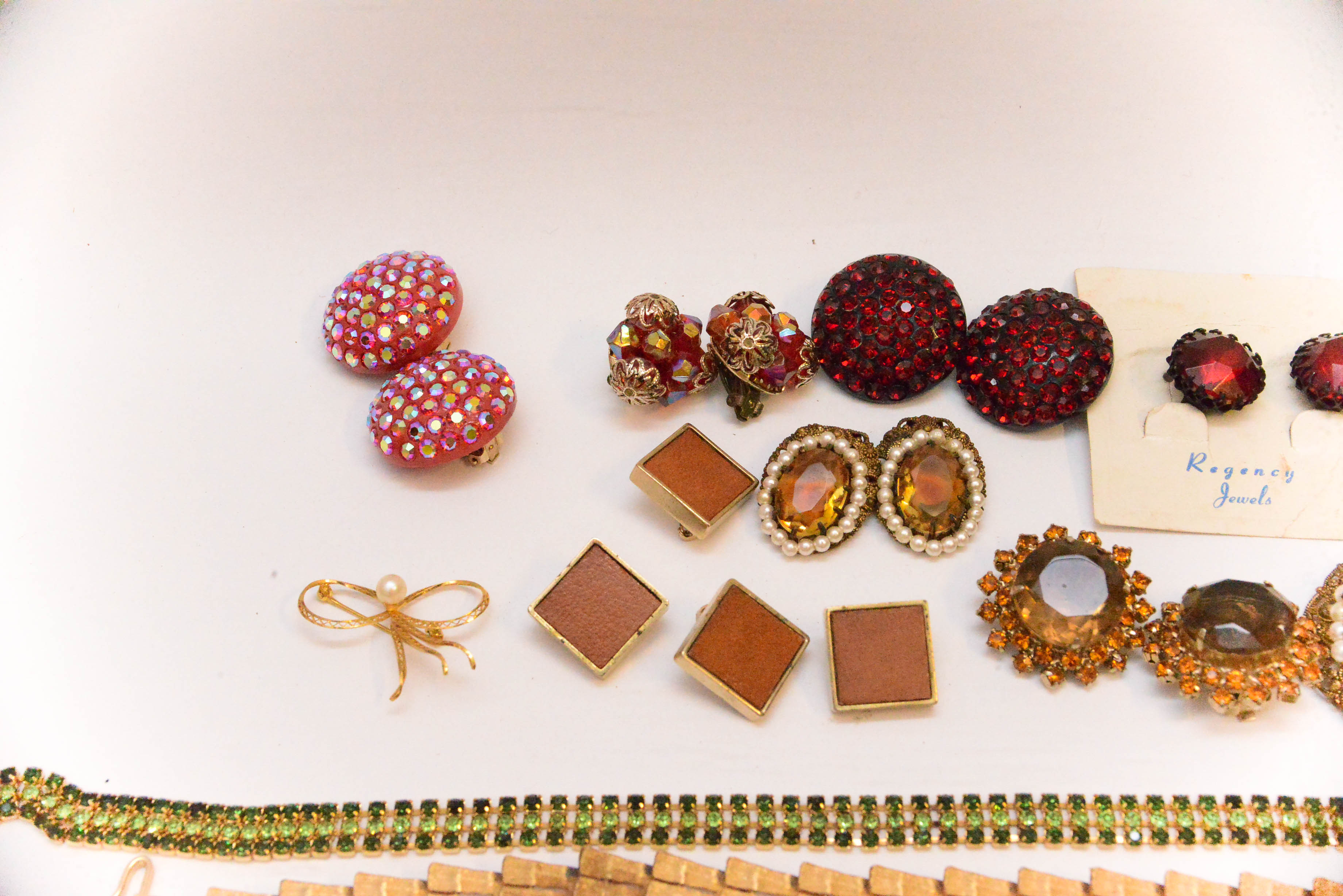 Collection of Red Toned Costume Jewelry Pieces