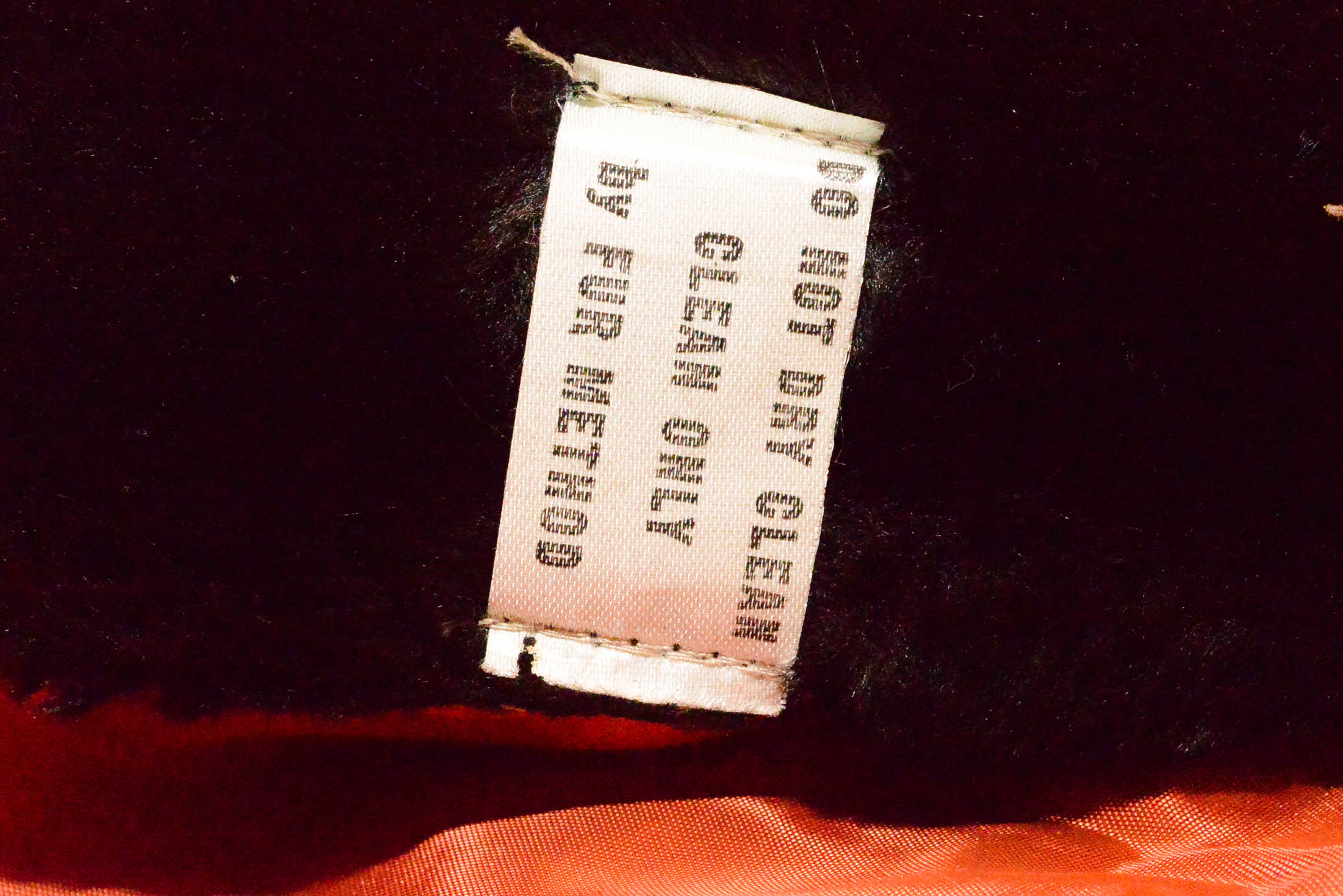 Vintage Orange Velour and Faux Fur Coat