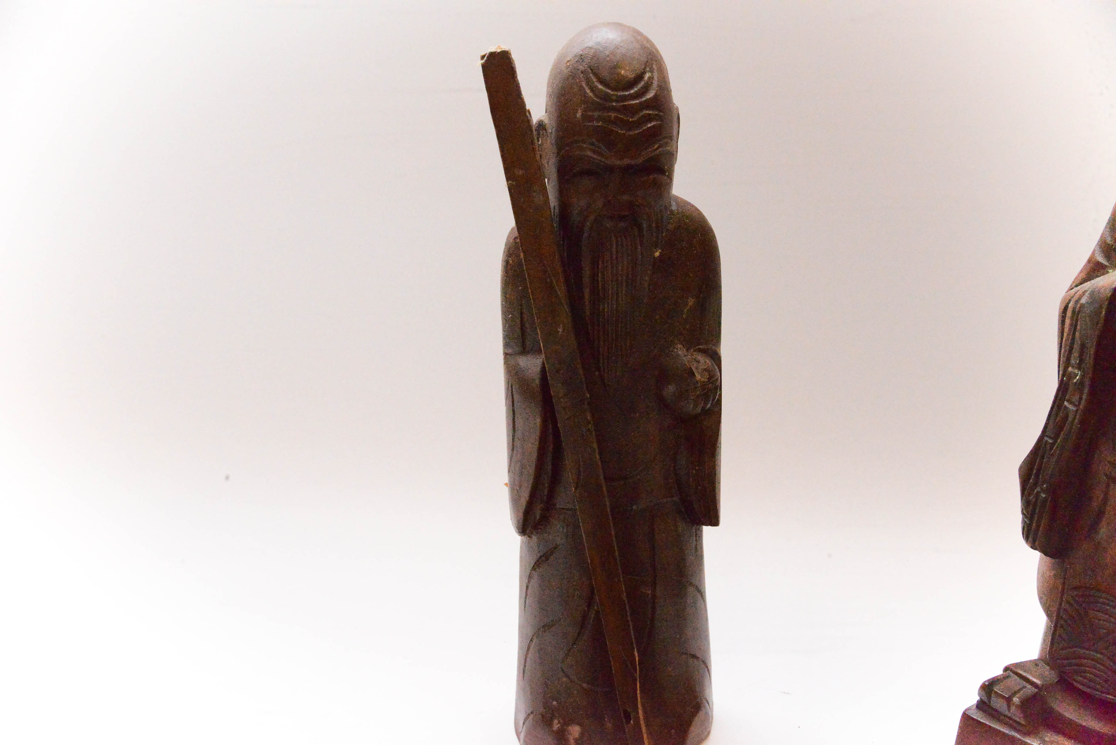 Collection of Asian Style Carved Wood Decor