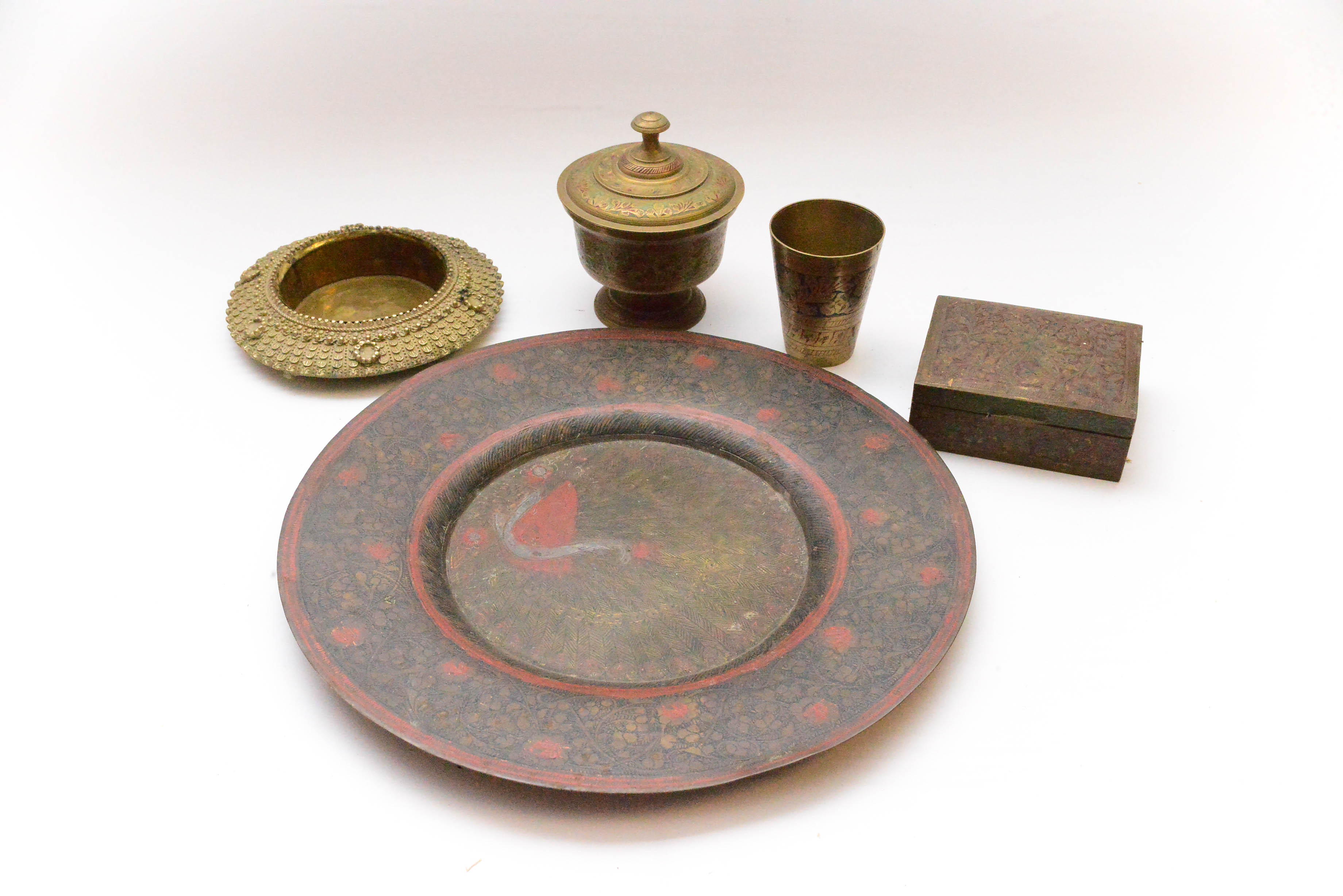 Collection of Etched Metal Decor from India