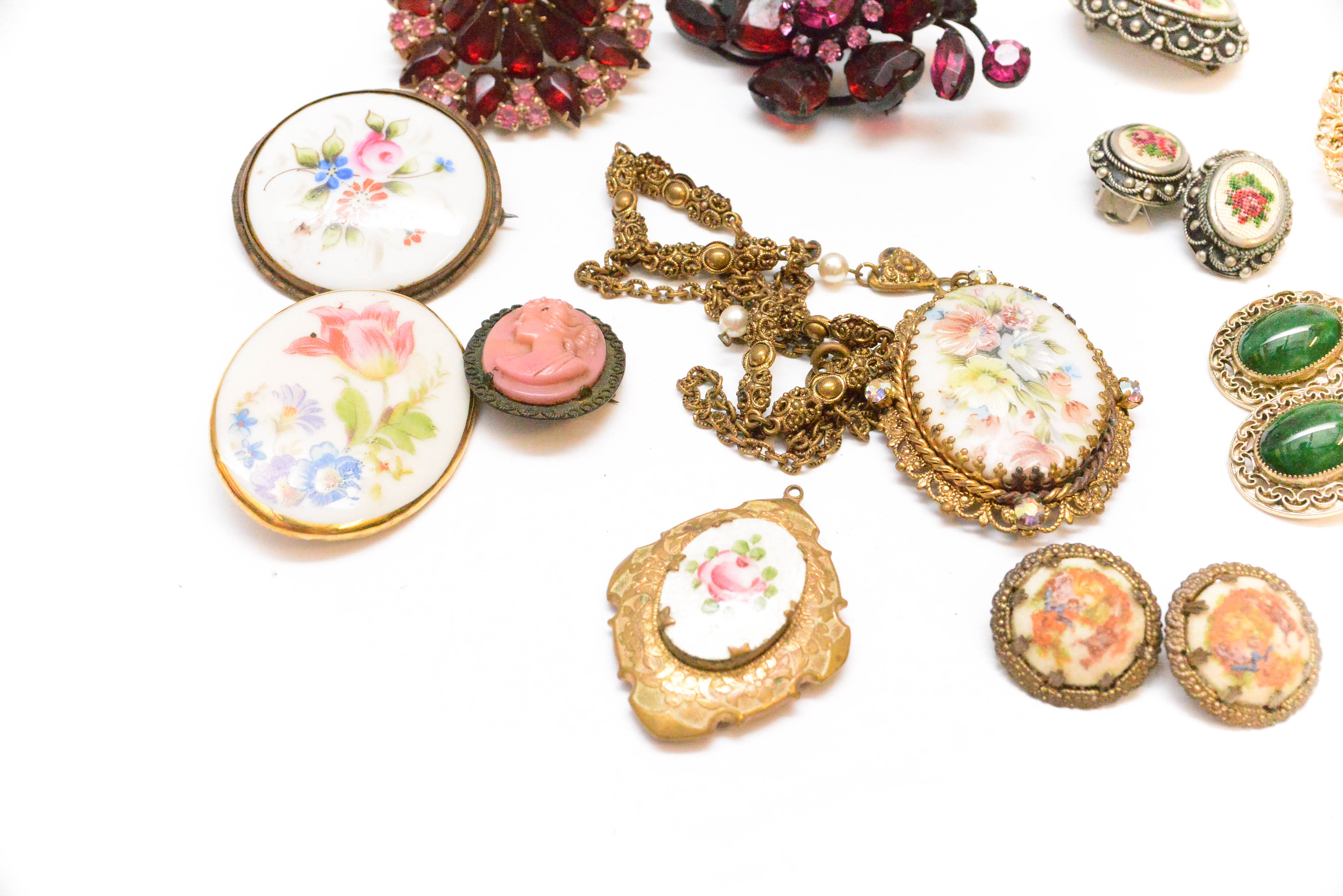 Grouping of Vintage Brooches and Earrings