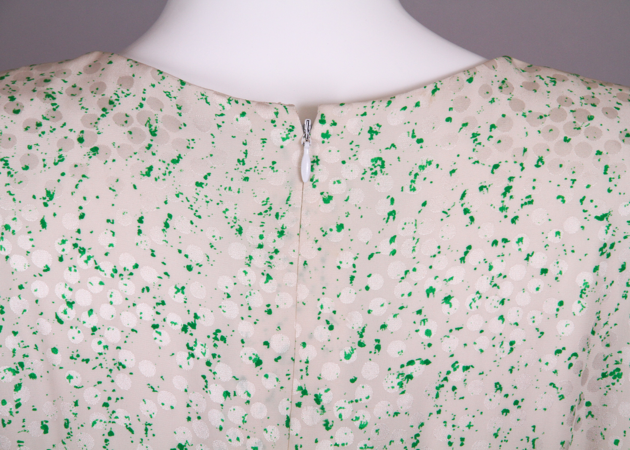 Vintage Bill Blass Tiered Printed Silk Dress