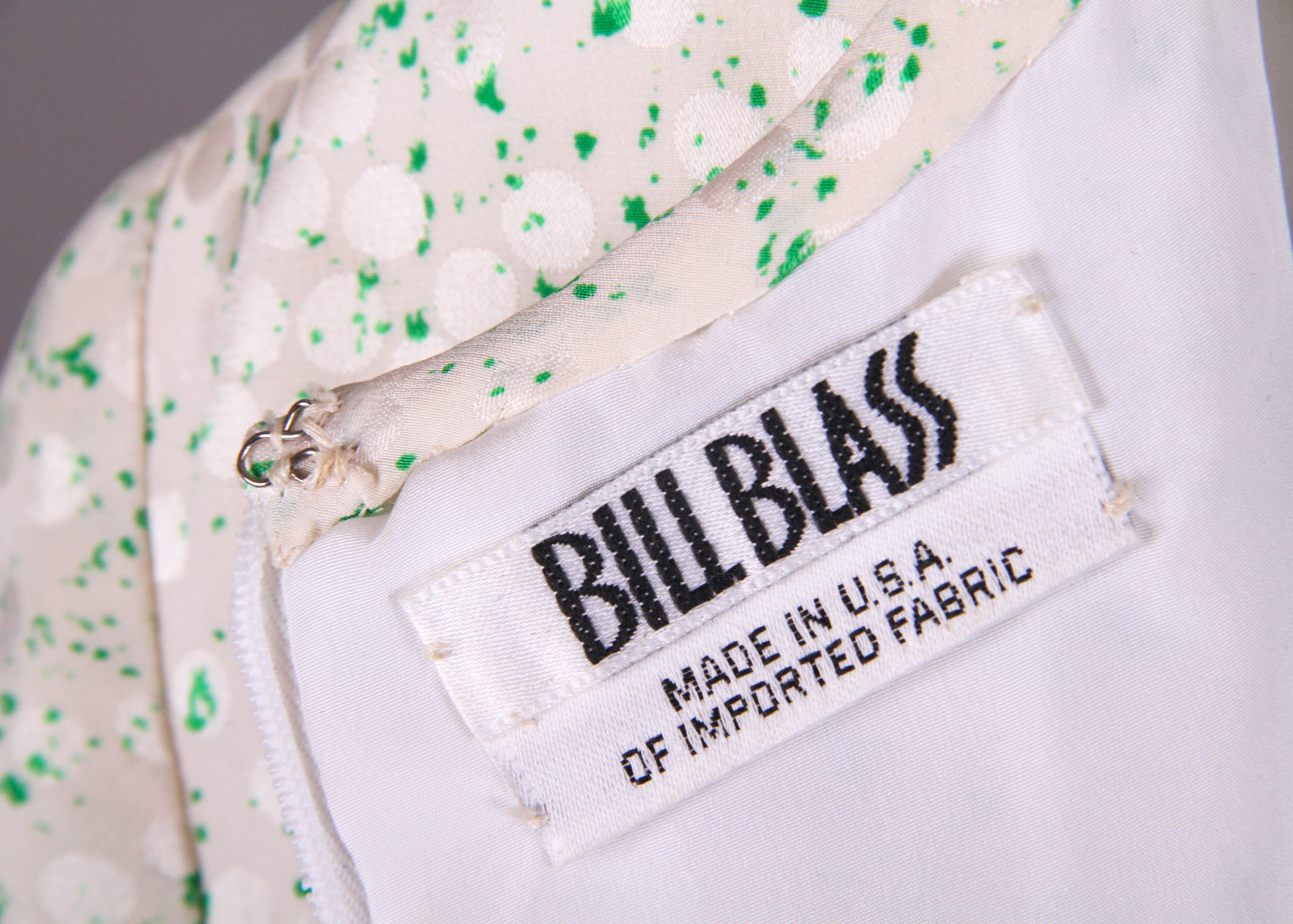 Vintage Bill Blass Tiered Printed Silk Dress