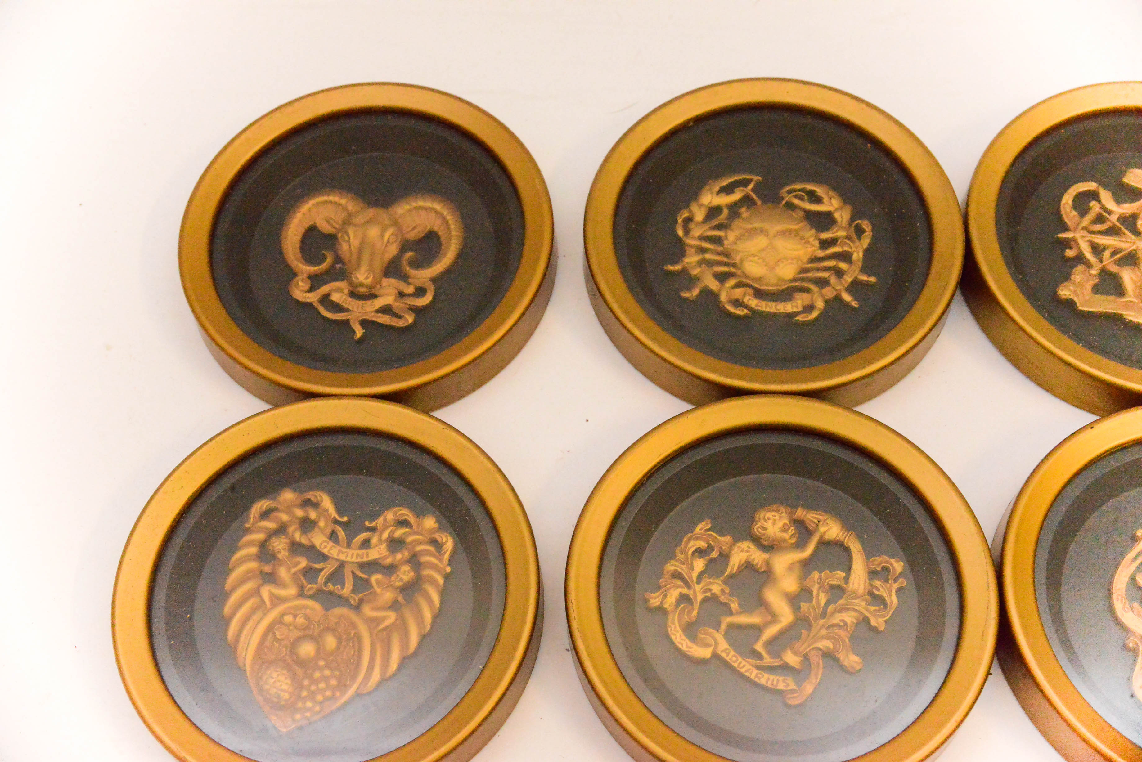 Twelve Vintage Zodiac Hanging Decor Pieces