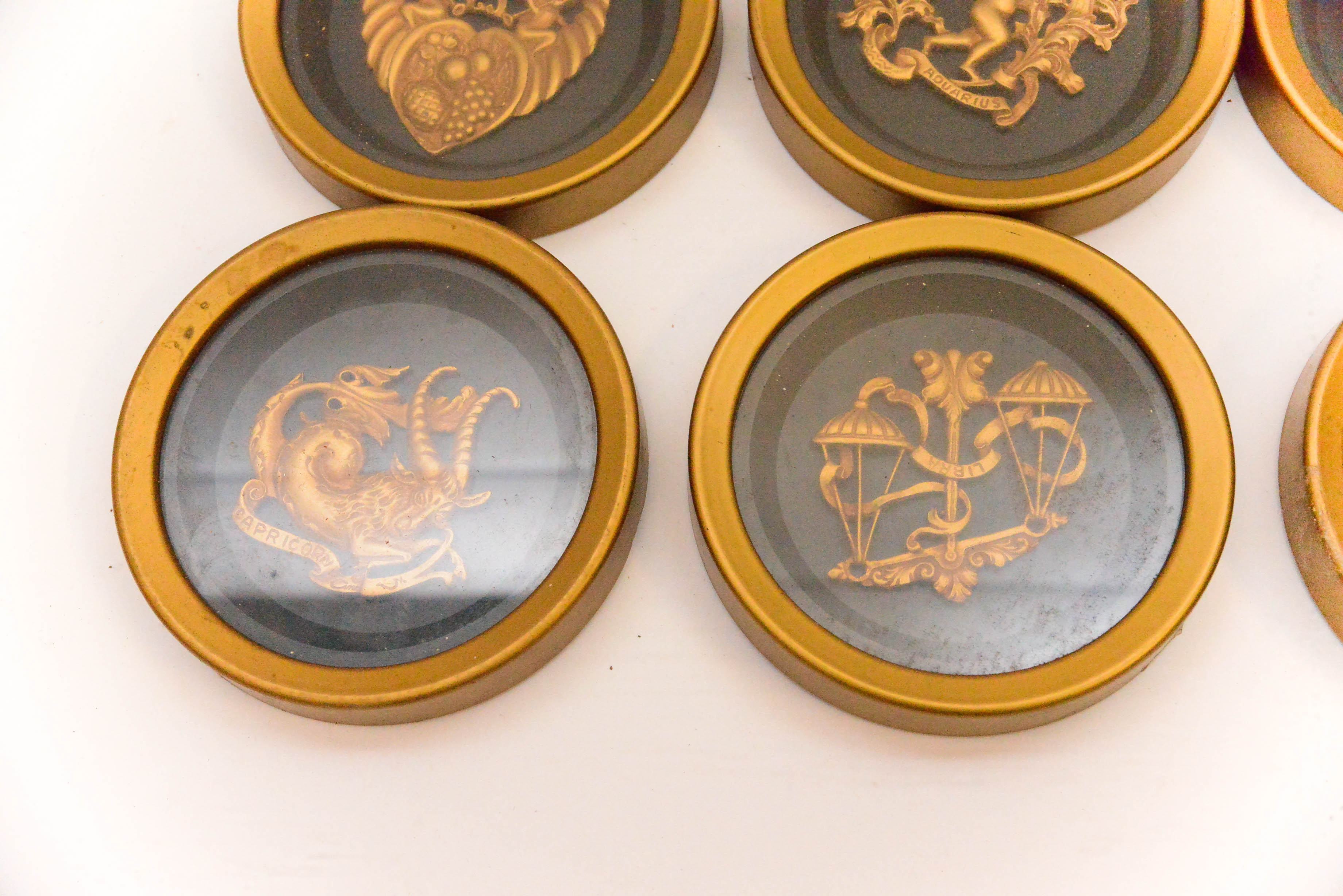 Twelve Vintage Zodiac Hanging Decor Pieces