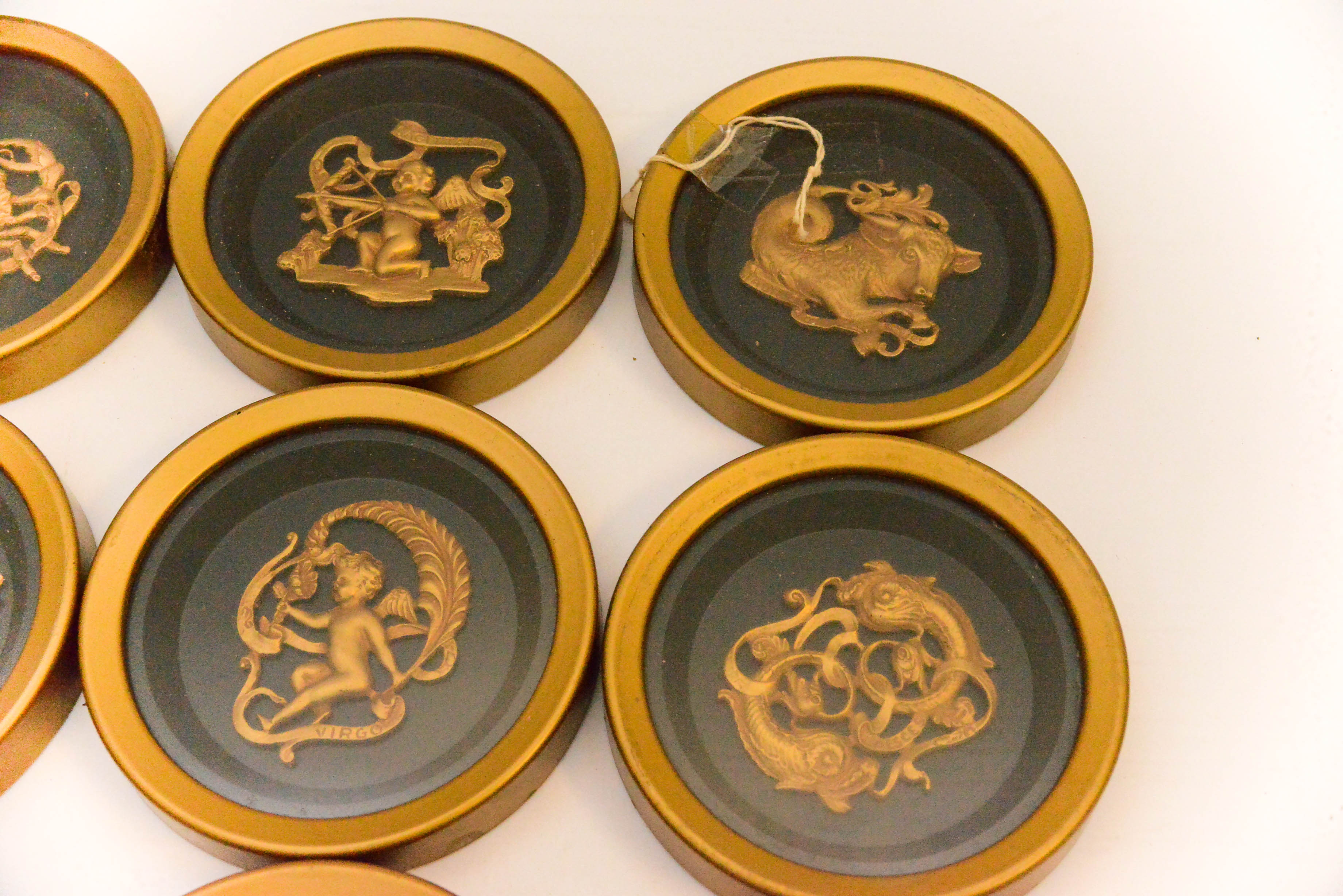 Twelve Vintage Zodiac Hanging Decor Pieces