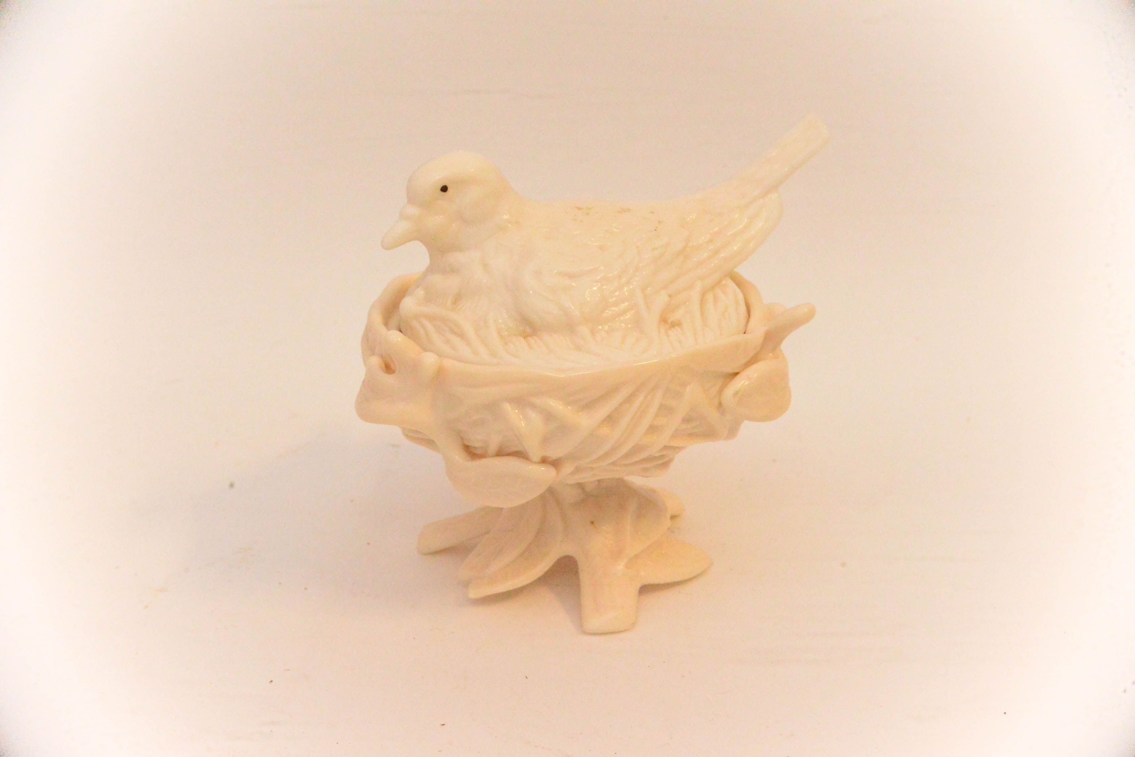 Pink Milk Glass Pieces