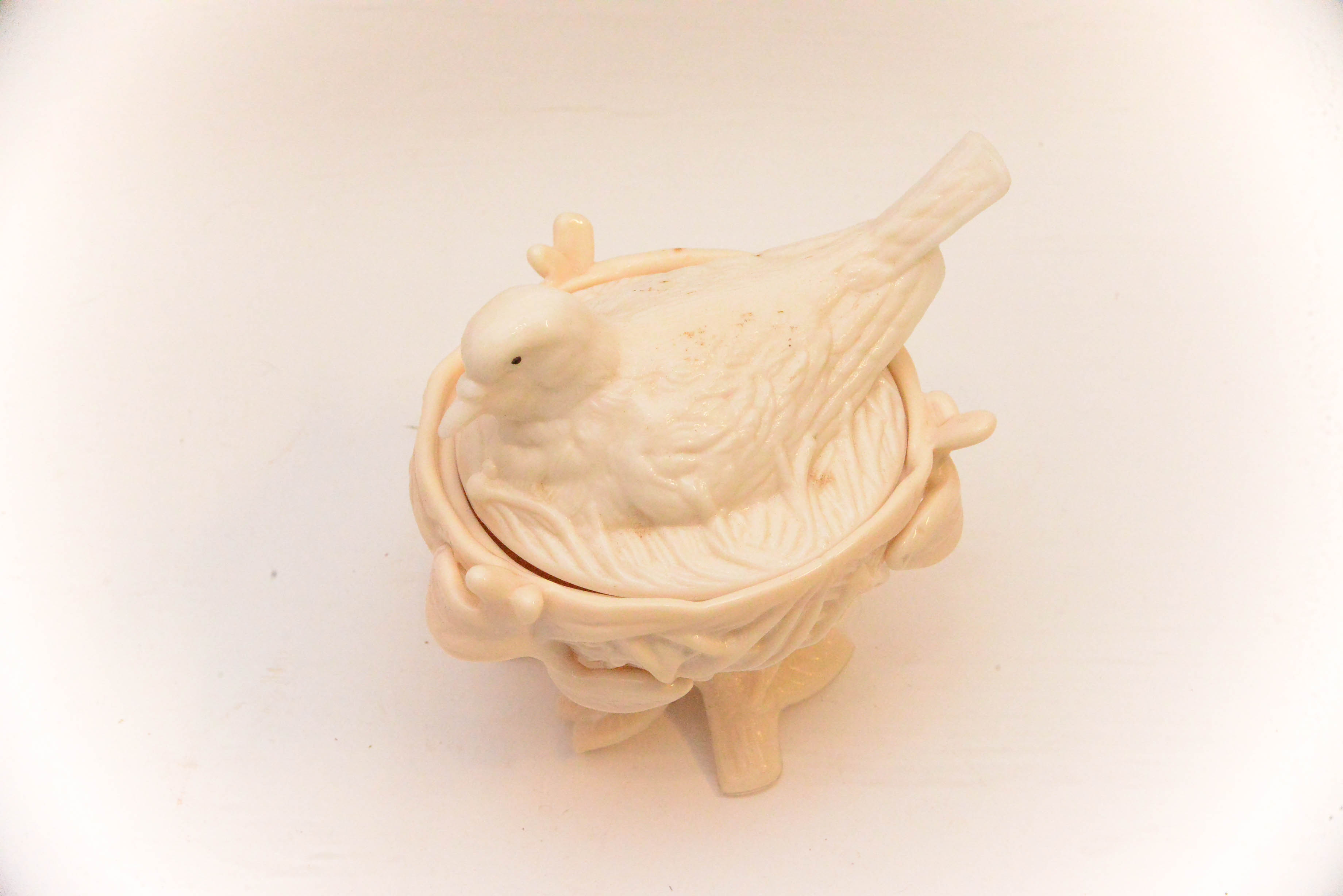 Pink Milk Glass Pieces