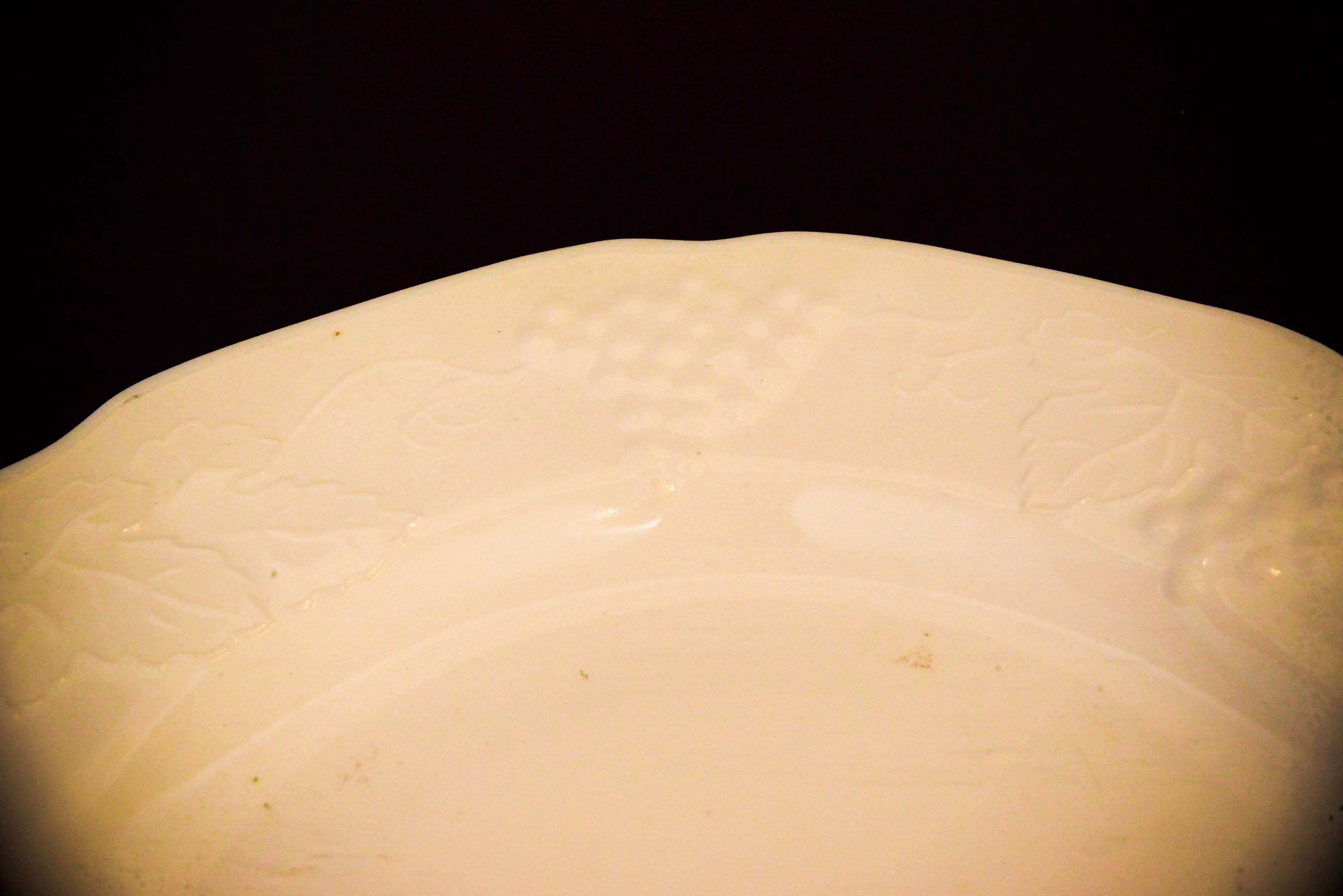 White Plates with Grapevine Dishware