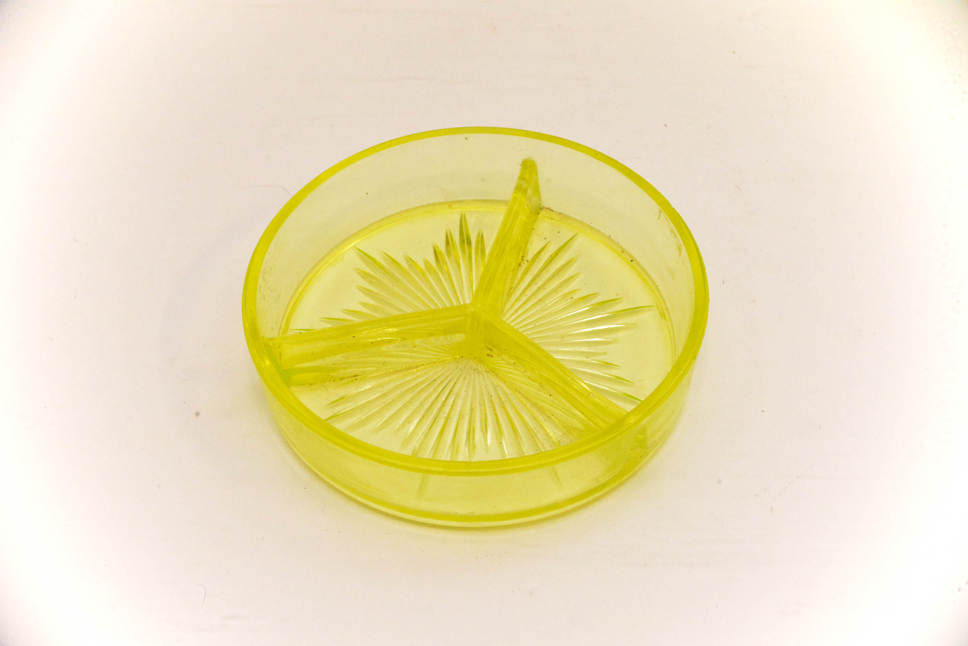 Assortment of Citrine Depression and Vaseline Glass