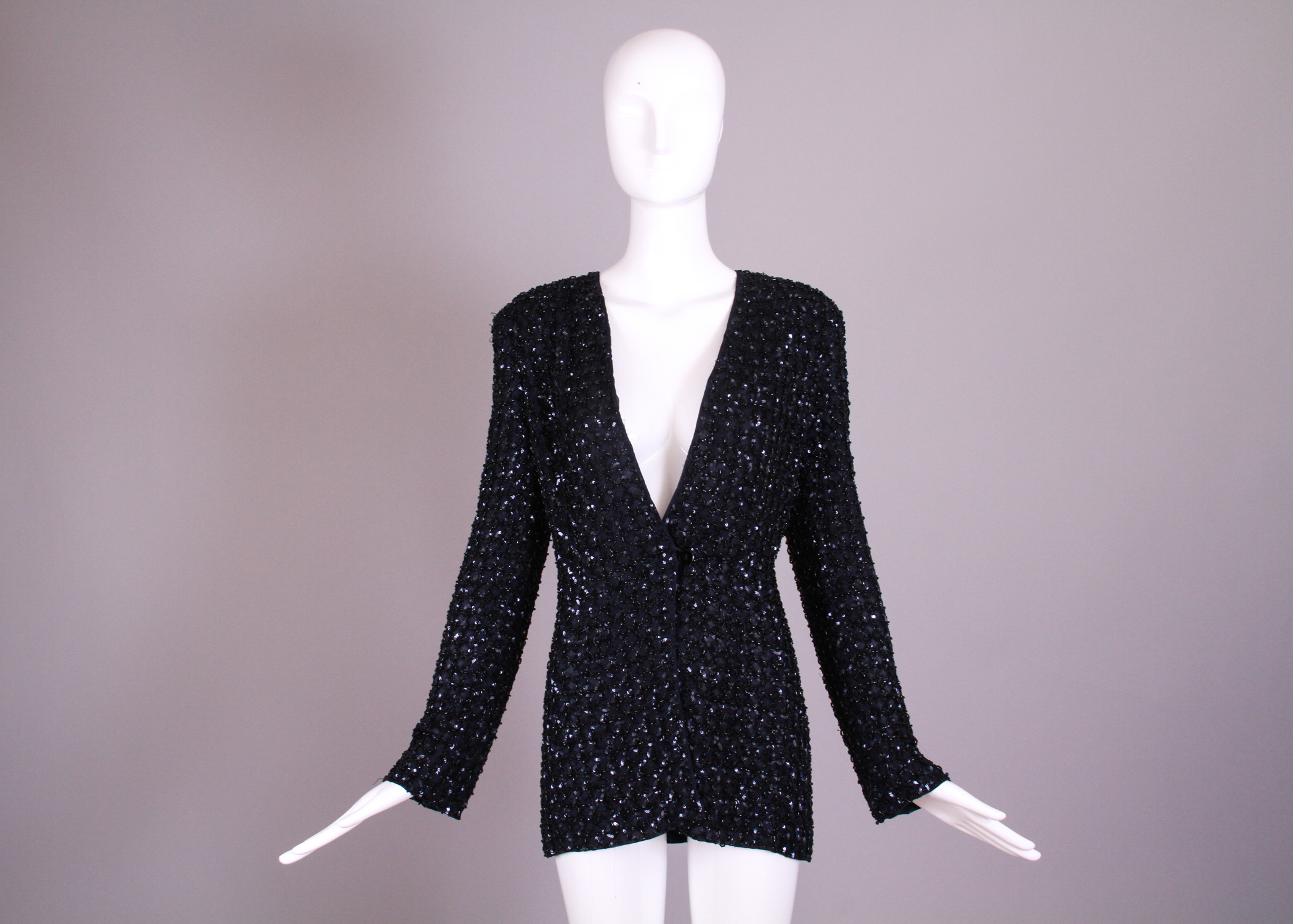Badgley Mischka Sequin and Beaded Jacket