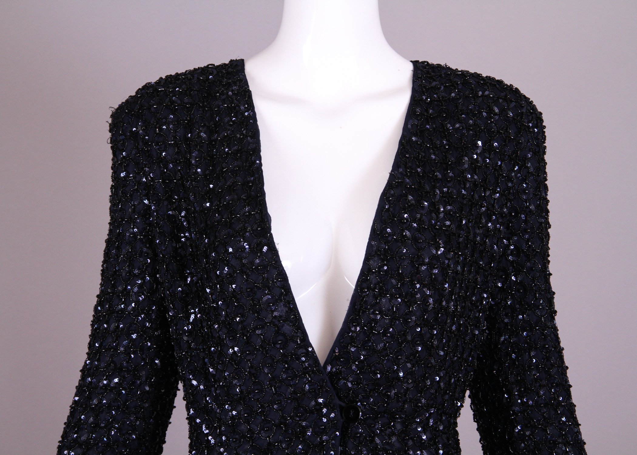 Badgley Mischka Sequin and Beaded Jacket