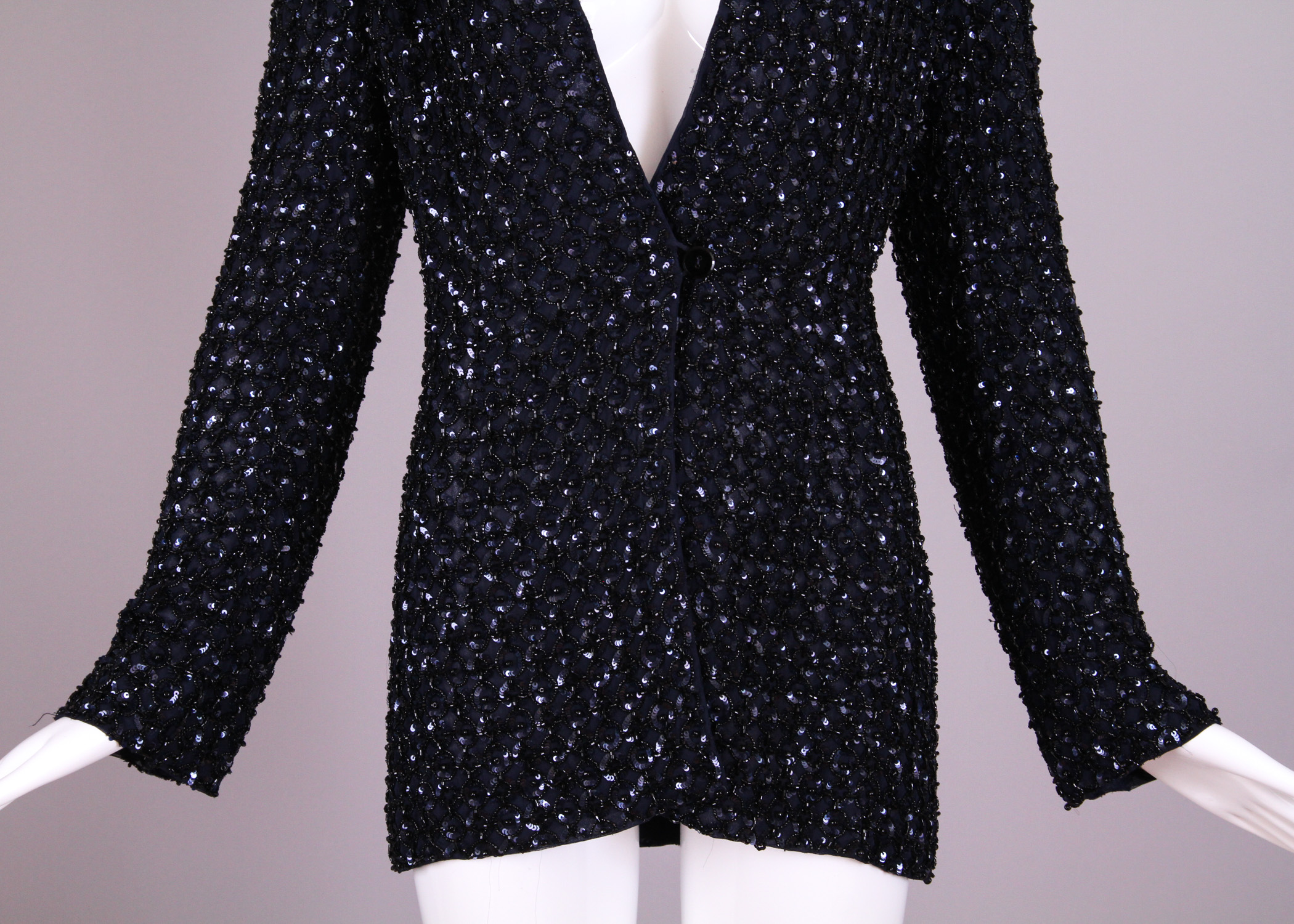 Badgley Mischka Sequin and Beaded Jacket
