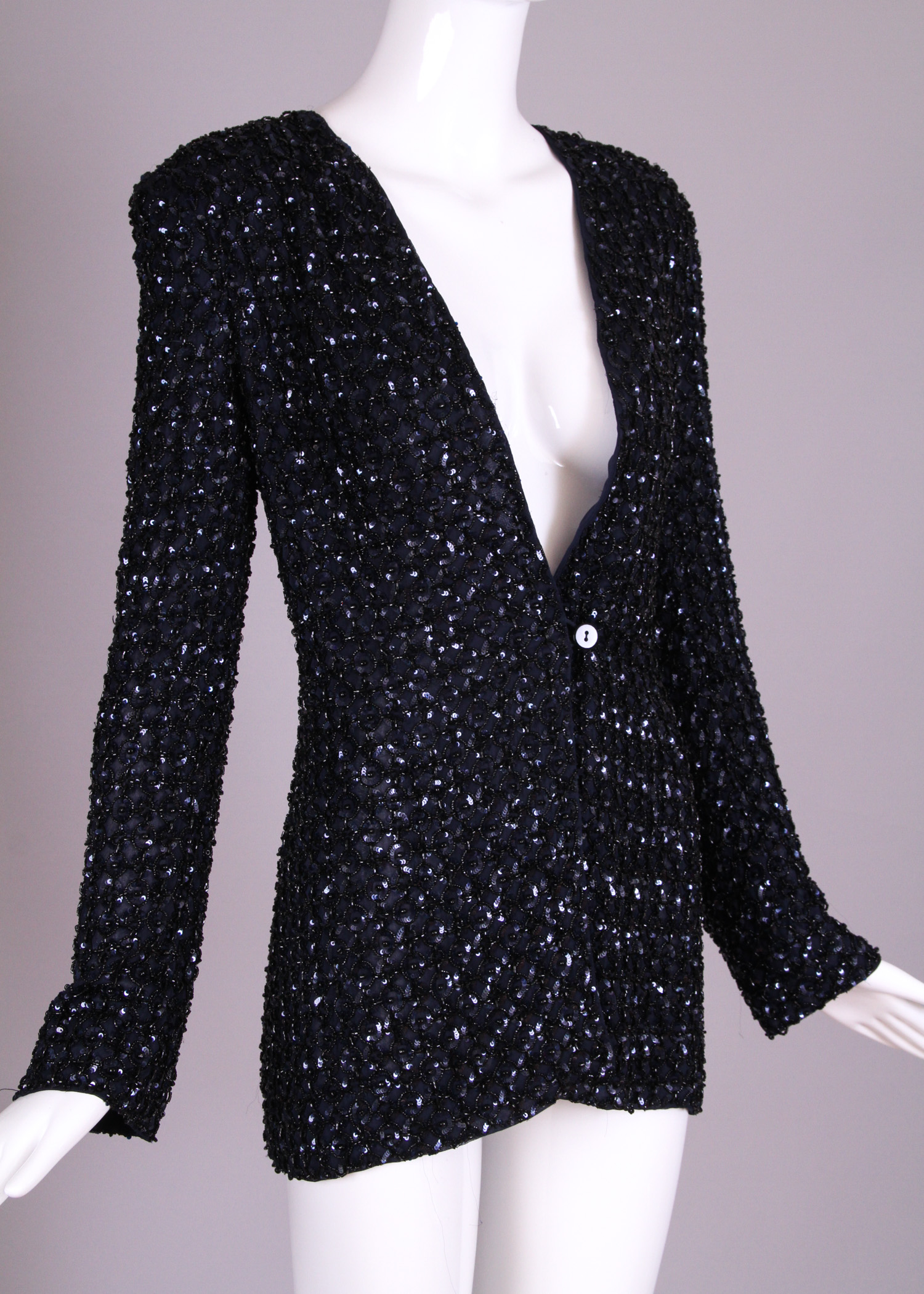 Badgley Mischka Sequin and Beaded Jacket