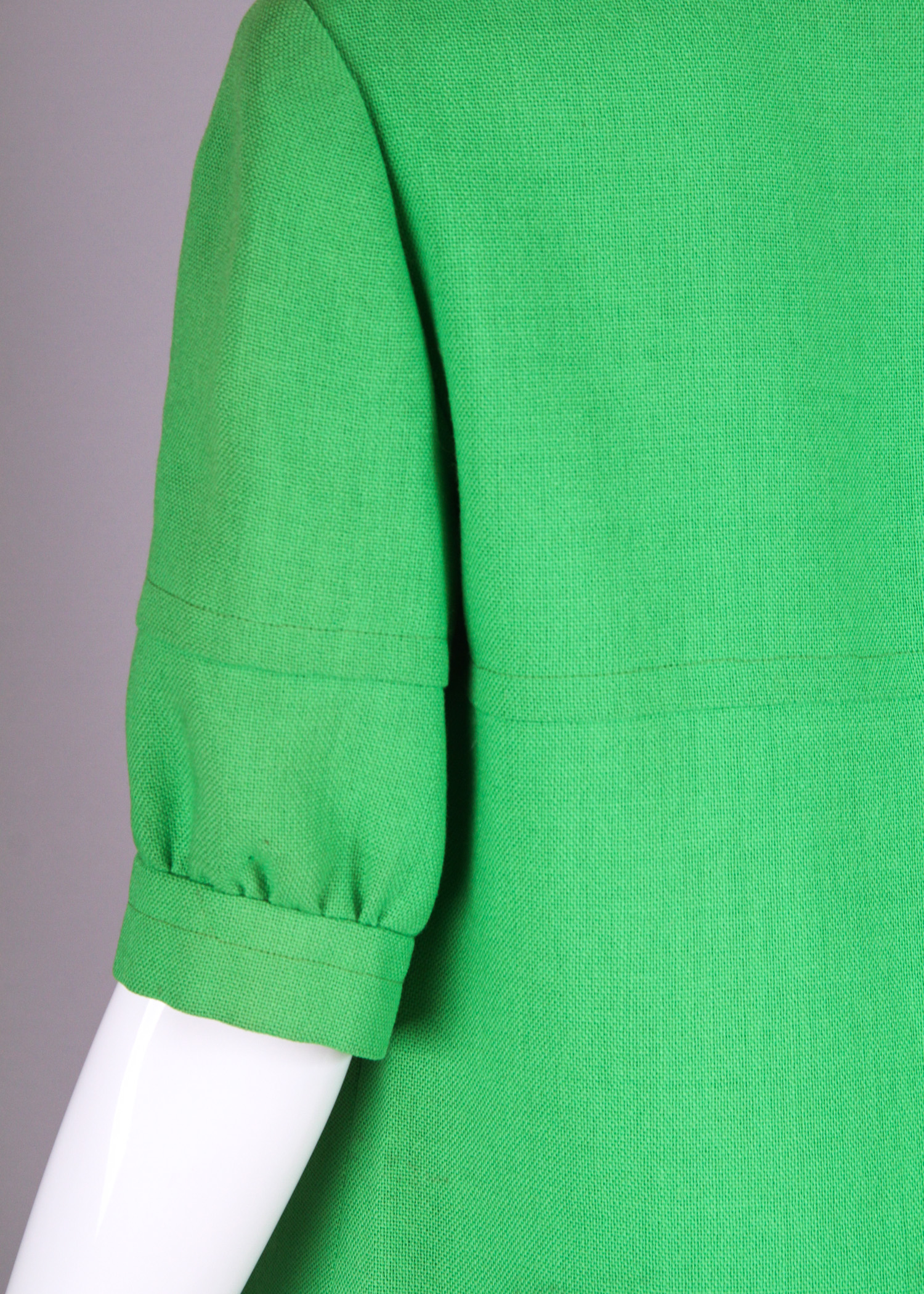 Vintage Hubert de Givenchy Green Linen Shift Dress