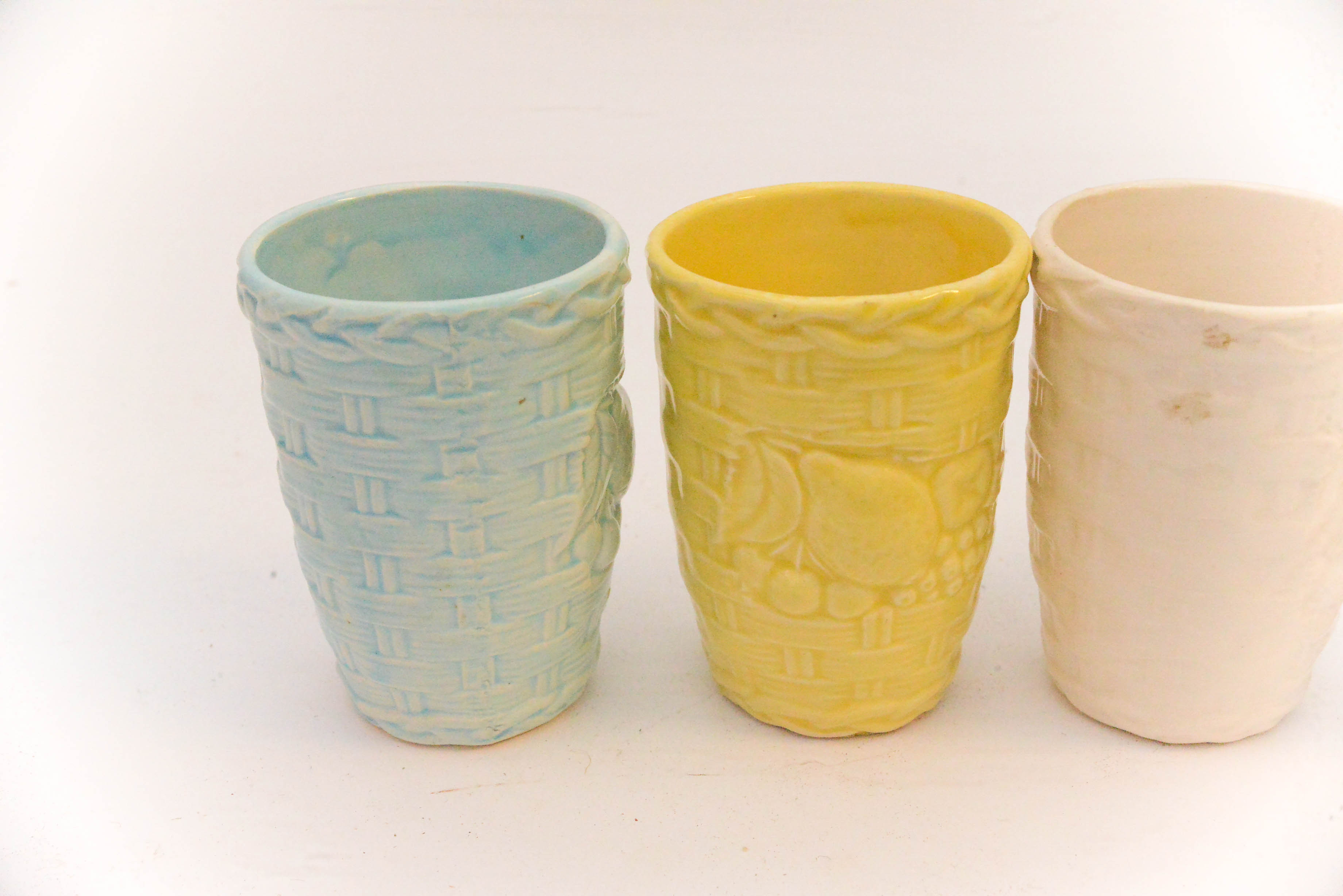 Vintage Ceramic Juice Glasses and Creamer