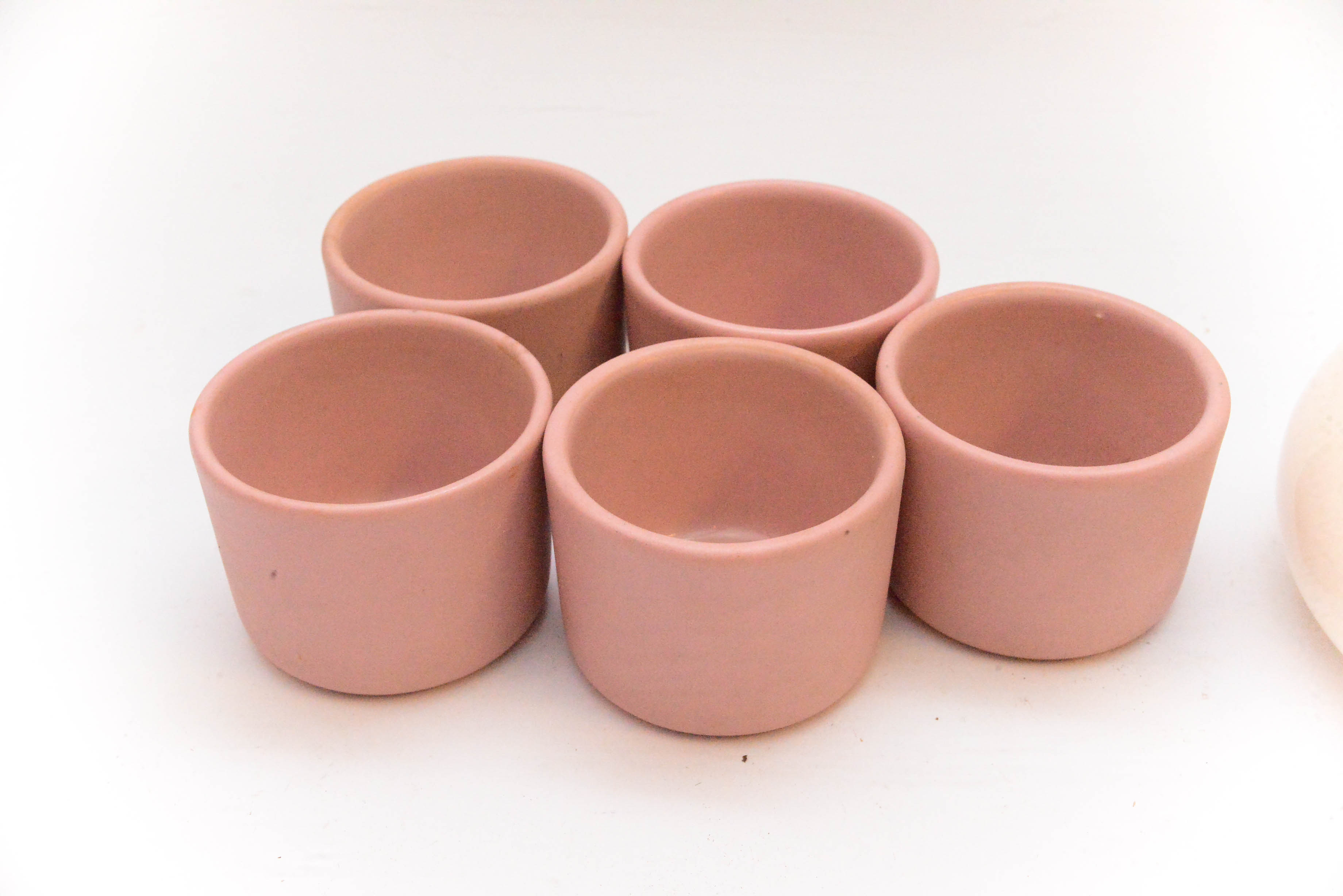 Roseville Rustic Trinket Box and Pigeon Forge Pottery Cups