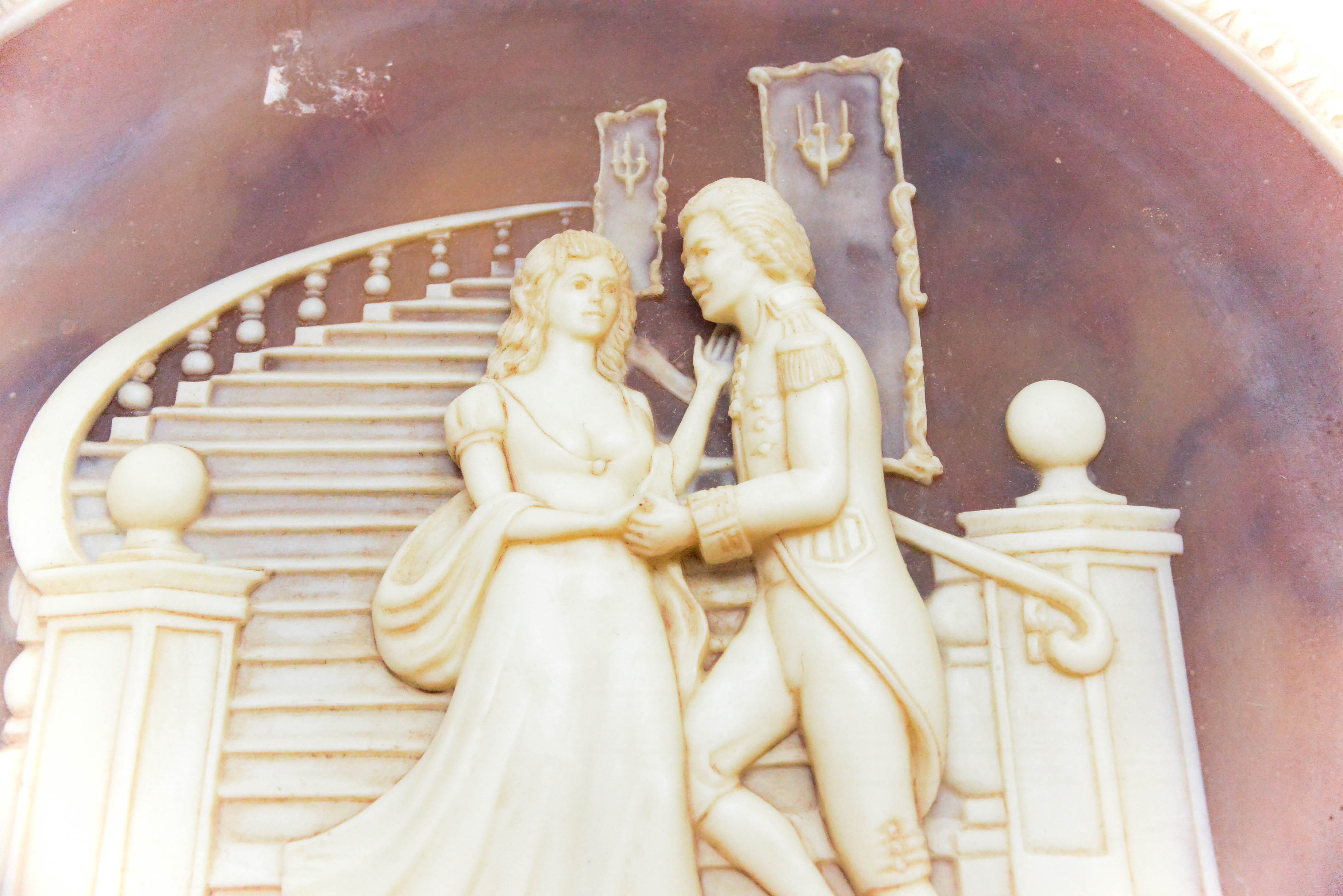 Incolay Stone Carving of Lord Nelson and Lady Hamilton