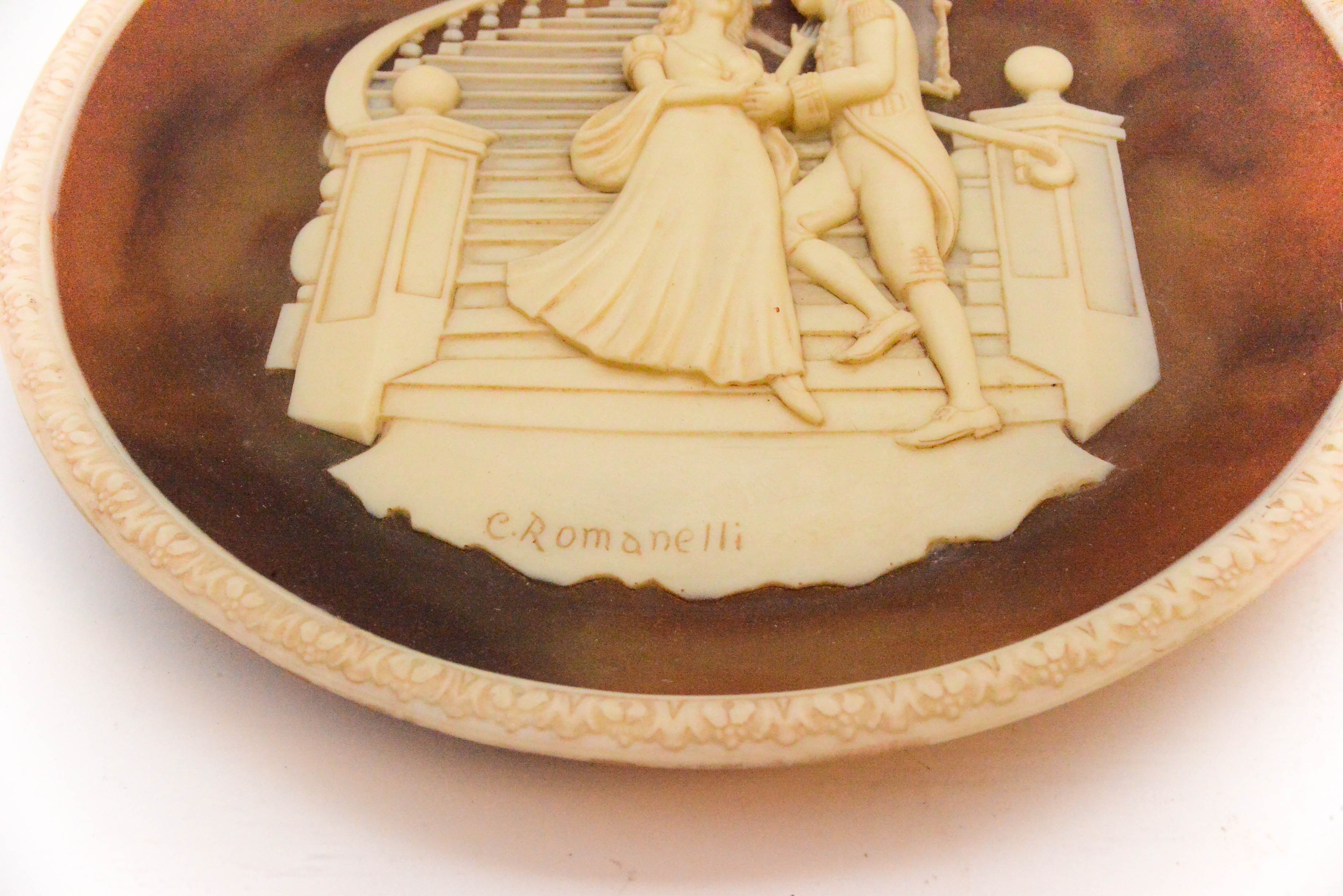 Incolay Stone Carving of Lord Nelson and Lady Hamilton