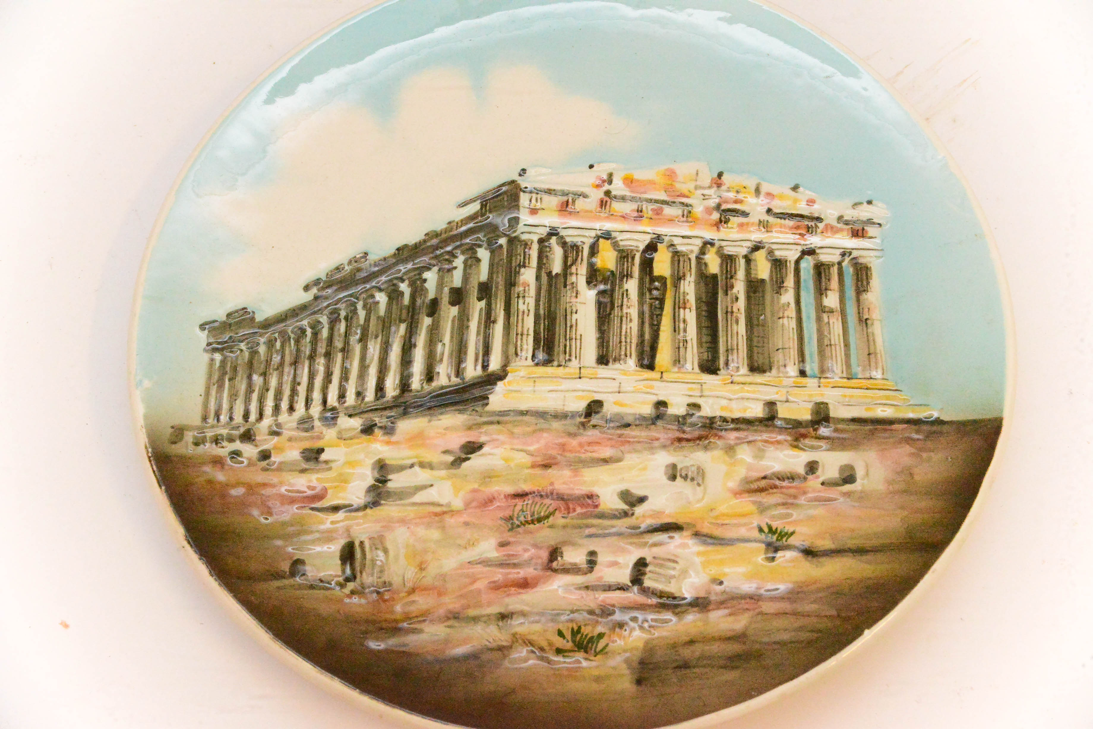 Parthenon Plate with Athens