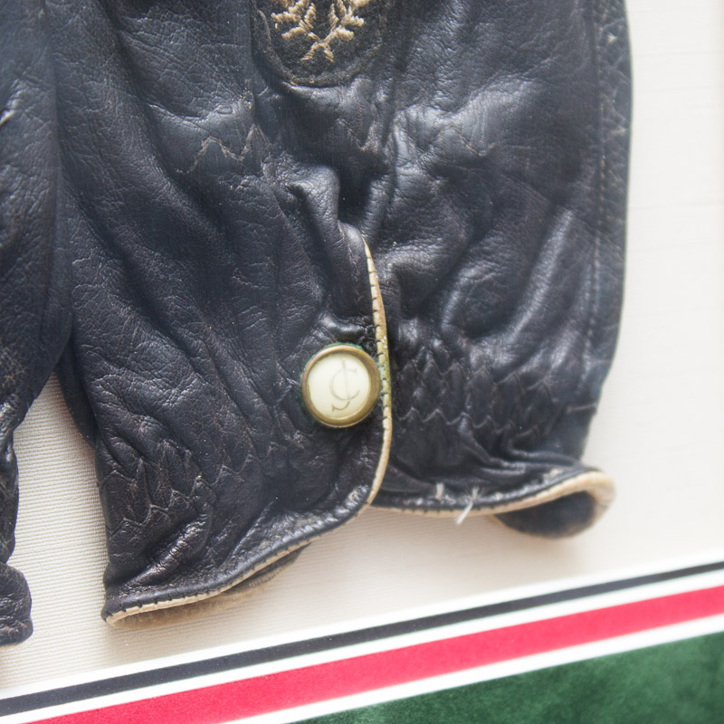 Jim Clark Autographed Photo With Original Used Driving Gloves