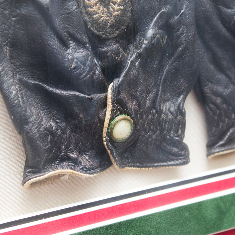 Jim Clark Autographed Photo With Original Used Driving Gloves