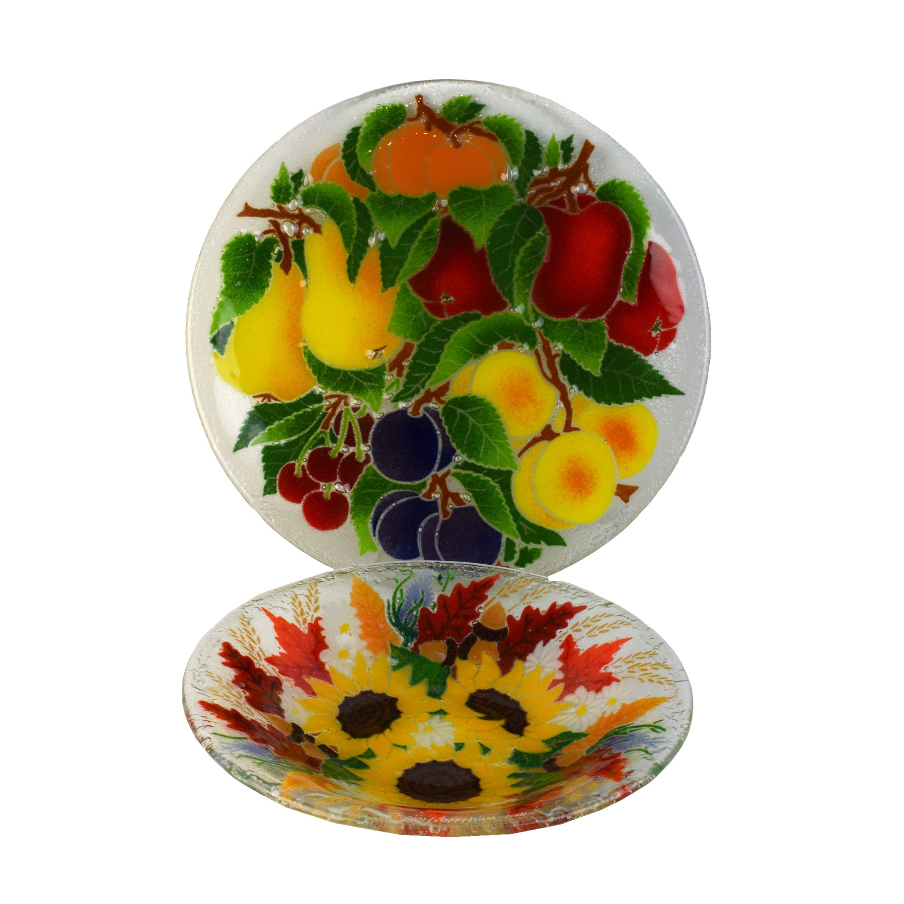 Peggy Karr Glass Plate and Bowl