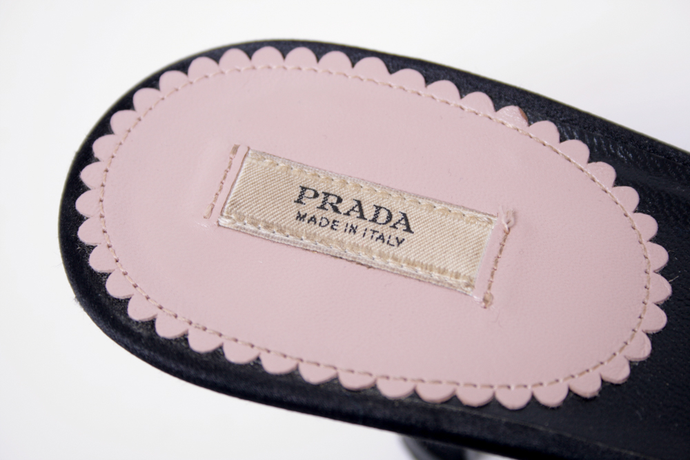 Prada Calzature Donna Beaded Bow Dress Sandal