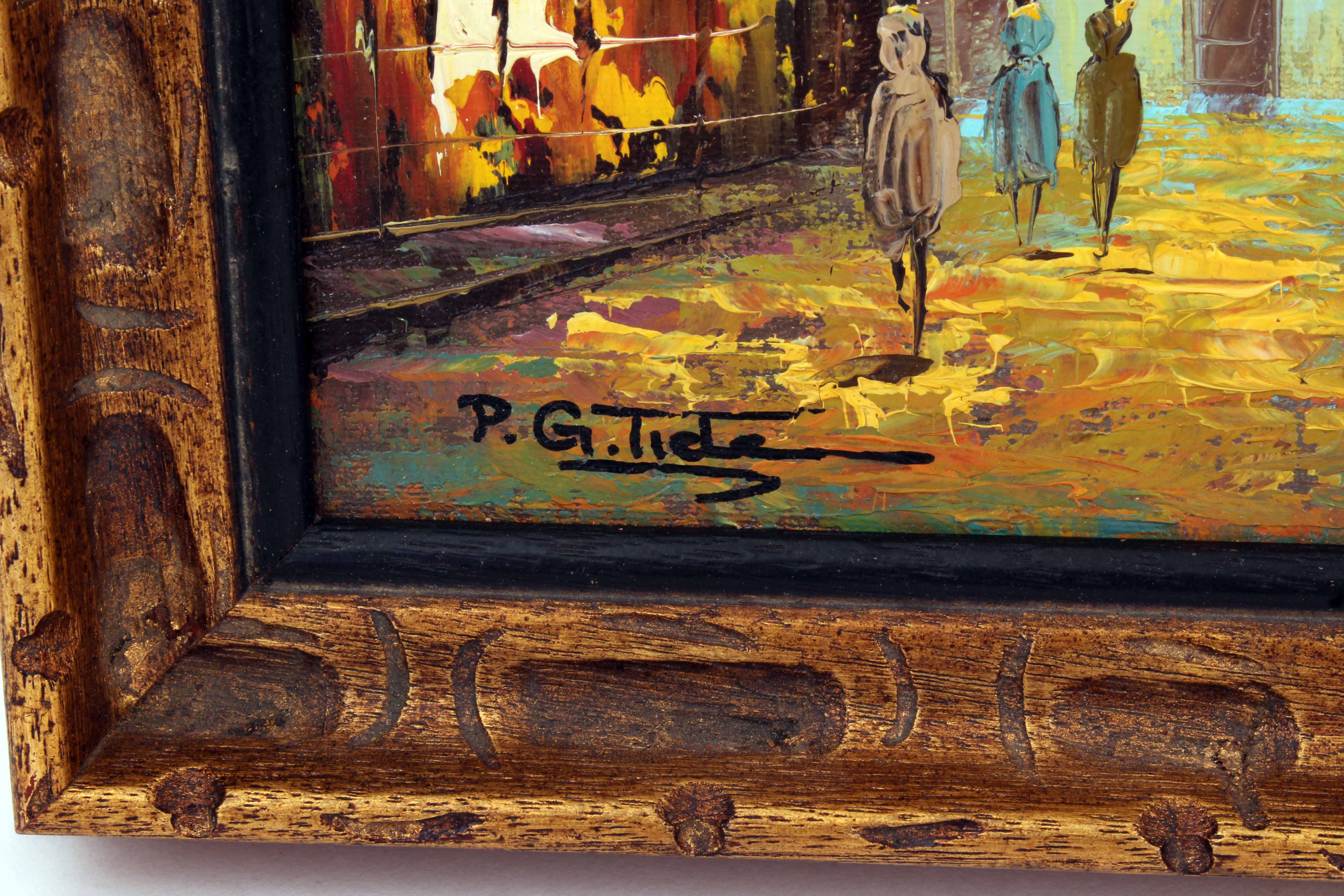 Pair of P.G. Tiele Original Oil Paintings