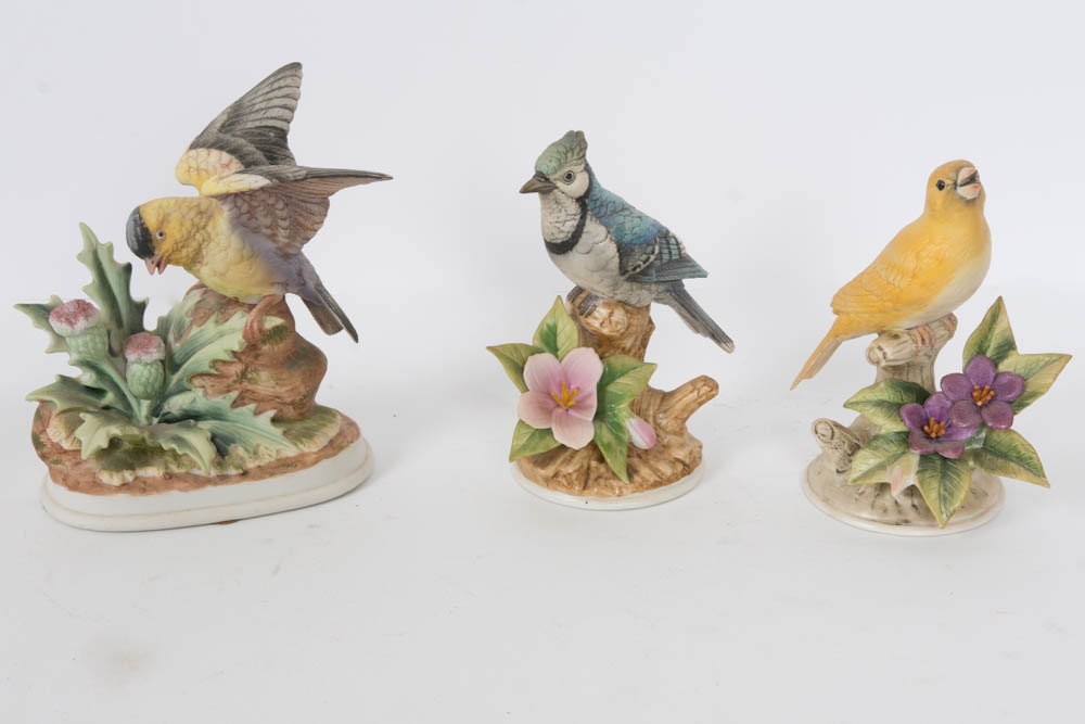 Perched Bird Figurines