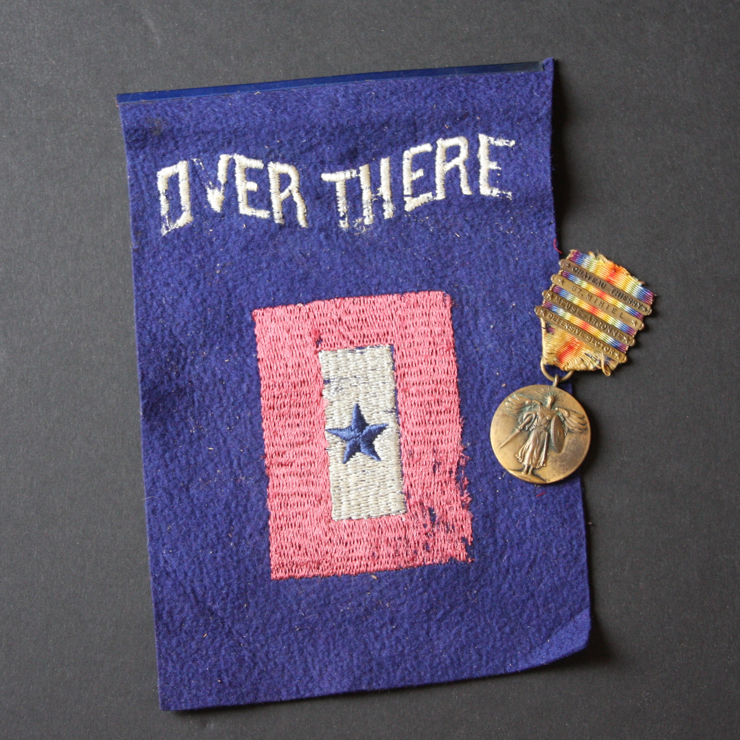WW I Militaria Allied Victory Medal and Blue Star Banner