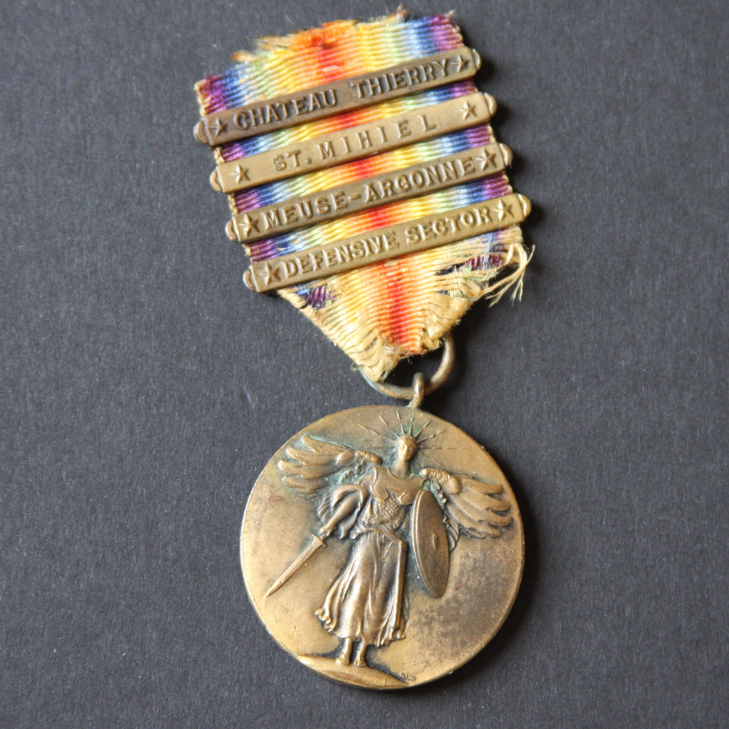 WW I Militaria Allied Victory Medal and Blue Star Banner