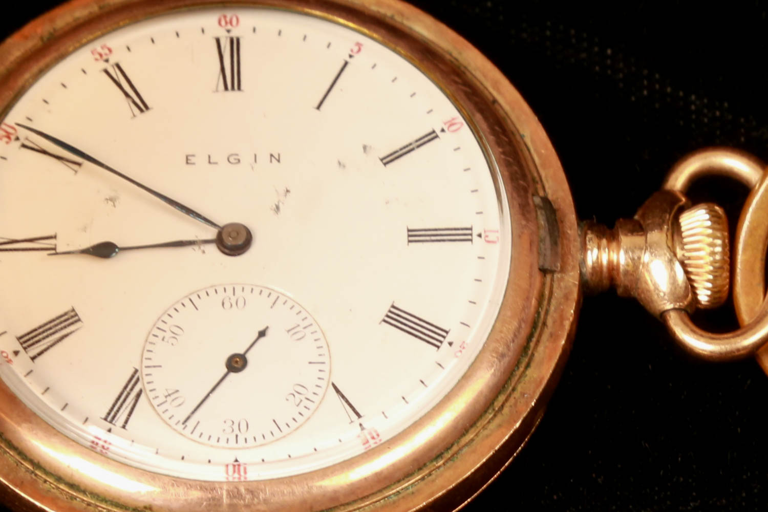 Vintage Elgin Gold Filled Pocket Watch, Chain, and Knife