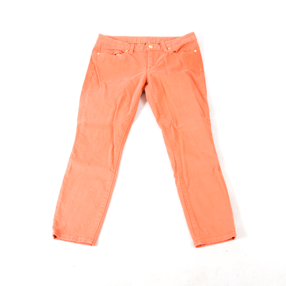 Tory Burch Salmon Cropped Skinny Pants