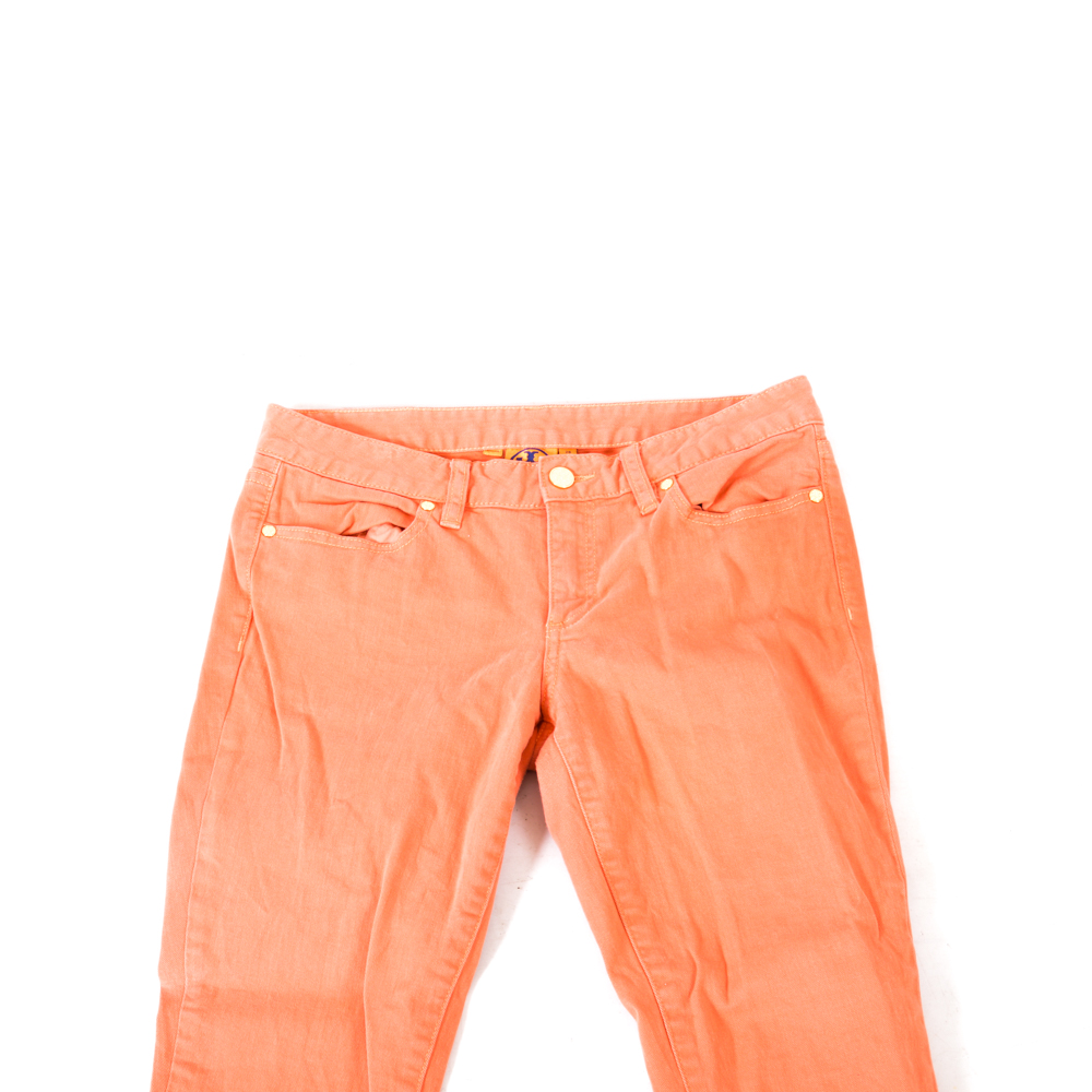 Tory Burch Salmon Cropped Skinny Pants