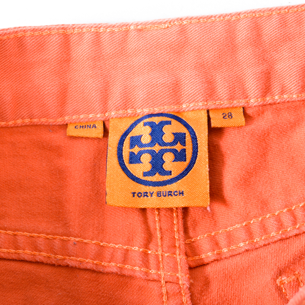 Tory Burch Salmon Cropped Skinny Pants