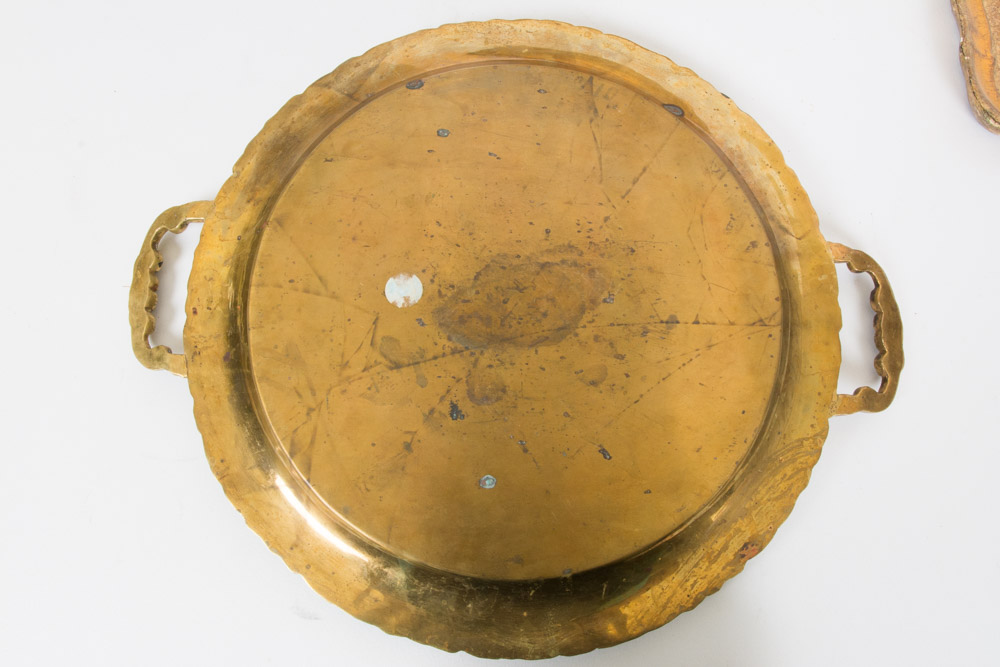 Vintage Gold Tone Trays