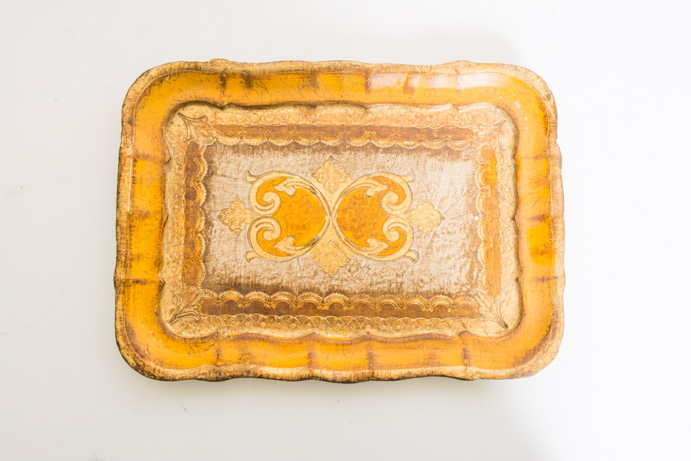 Vintage Gold Tone Trays