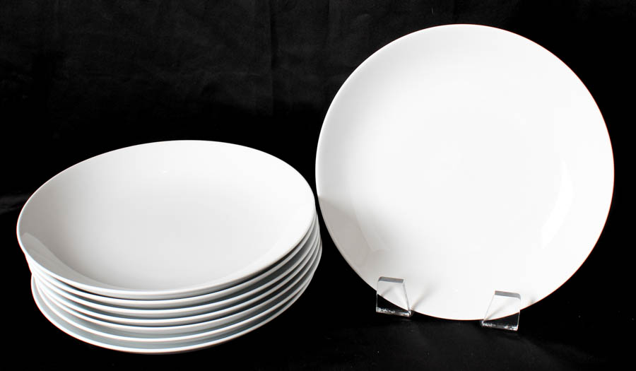 Group of Crate & Barrel "White" Dinner Bowls