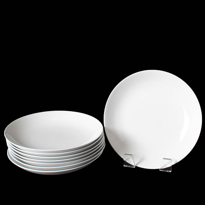 Group of Crate & Barrel "White" Dinner Bowls